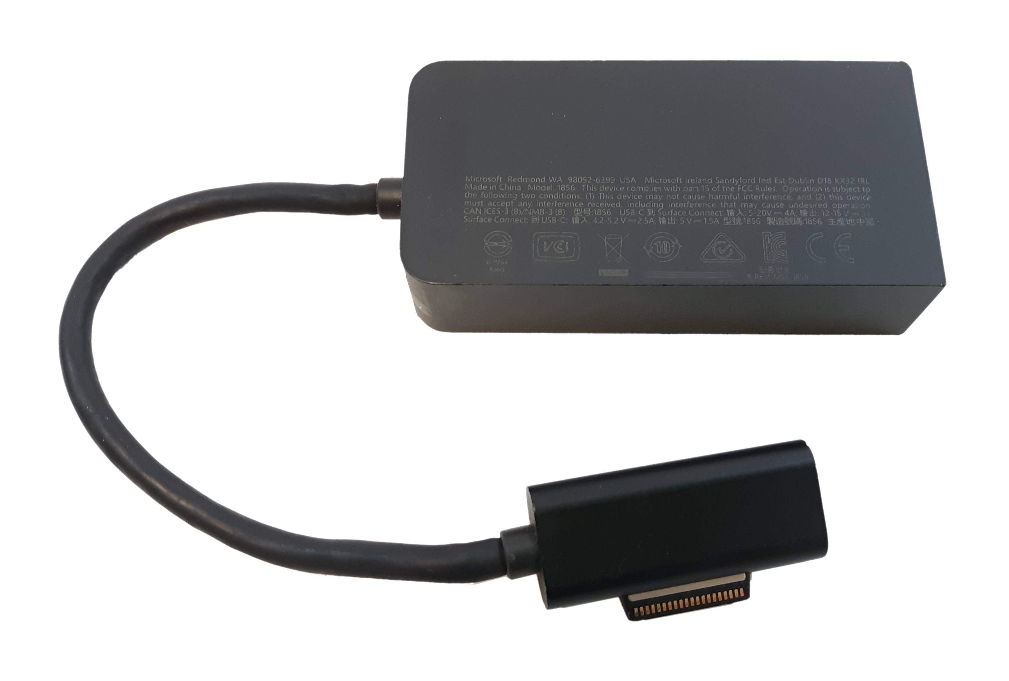 Microsoft Surface Connect to USB-C Adapter 1ft HVU-00001