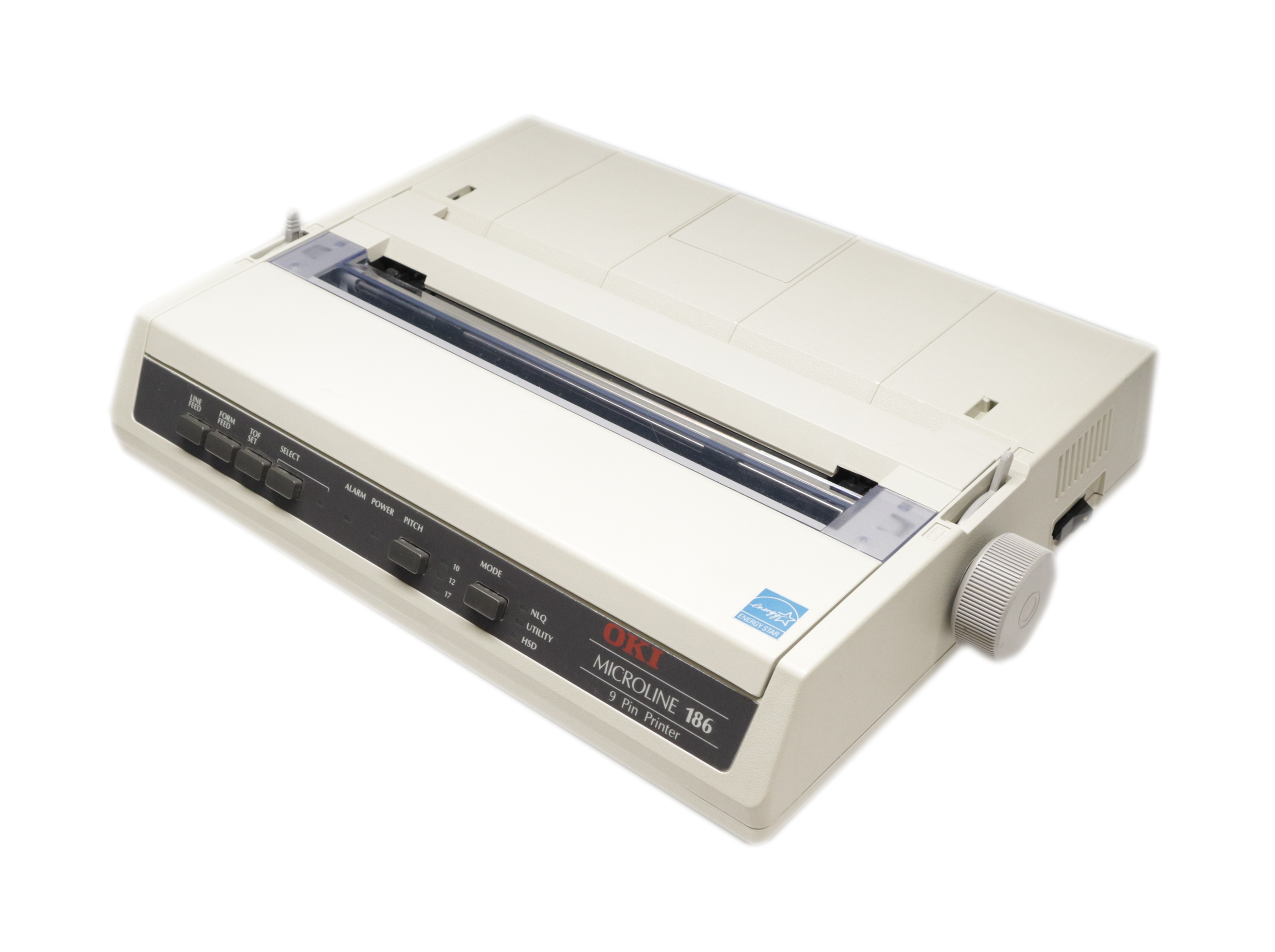 OKI Data Microline 186 Plus 9-pin Matrix Printer White D22300A - Click Image to Close