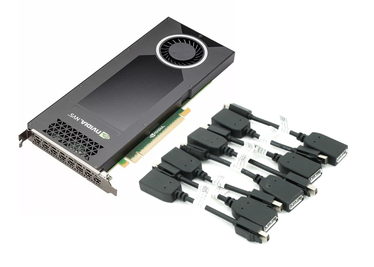 PNY Nvidia Quadro NVS810 NVS 810 8xDP 128-Bit 4GB DDR3 PCIe 3.0 VCNVS810DP-PB