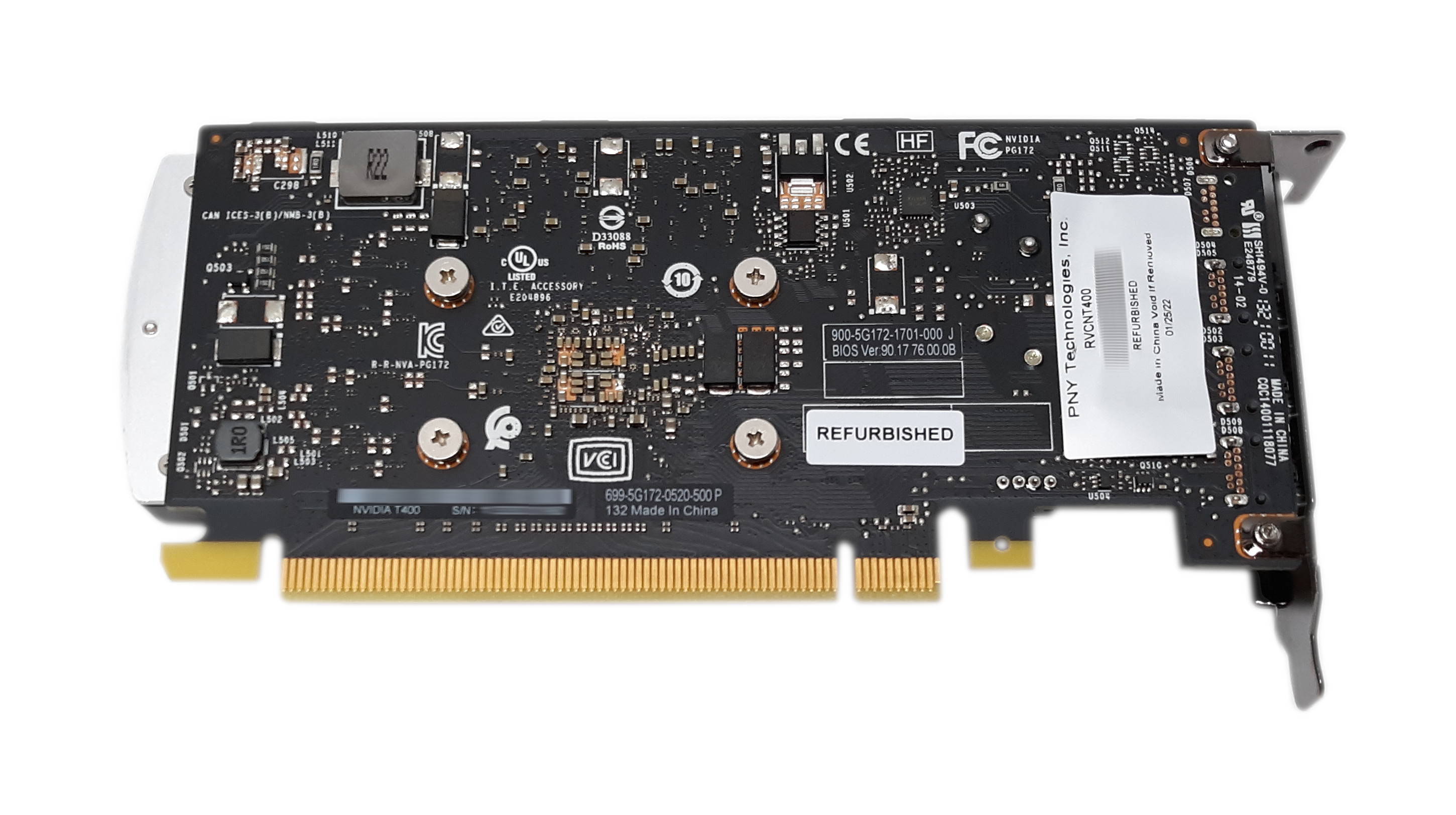 PNY nVIDIA T400 2GB GDDR6 PCI-E x16 3 Mini DP 900-5G172-1701-000 ...