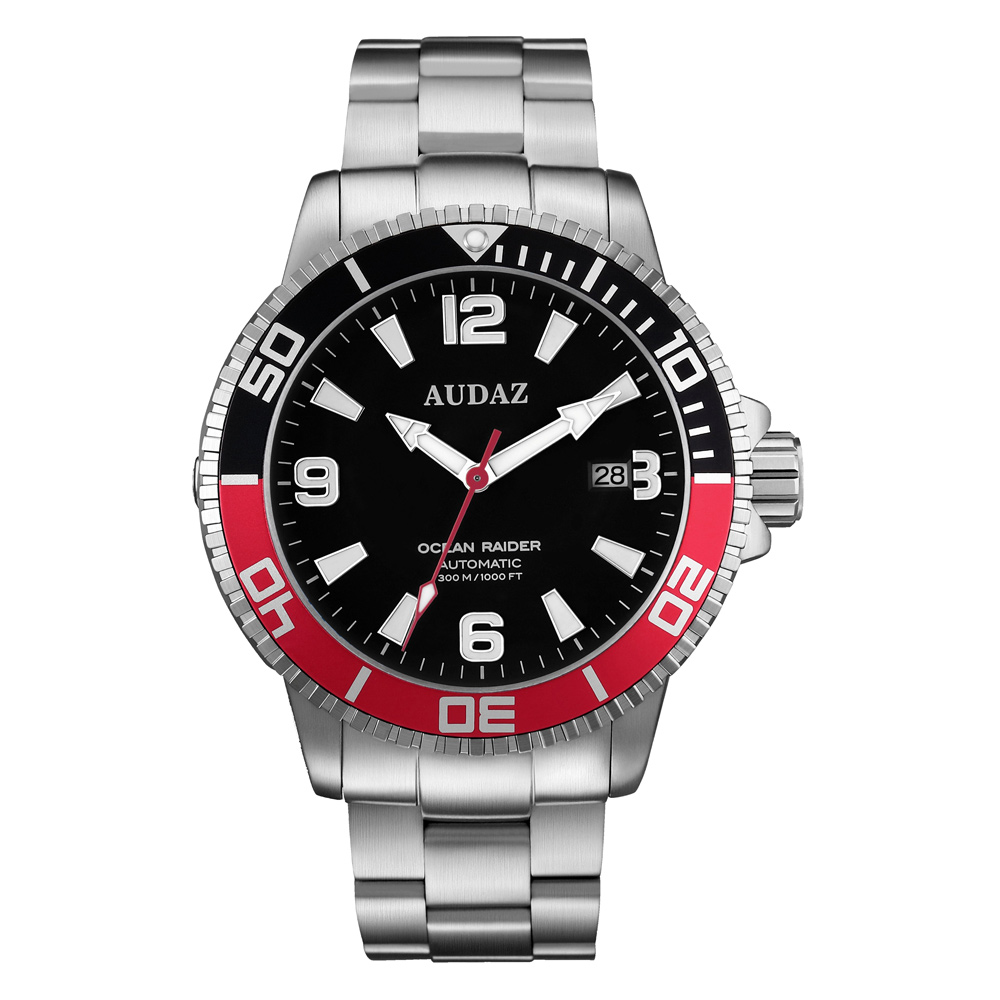 Audaz Ocean Raider Black Dial Men's Diver Automatic Watch 45mm ADZ-2060-04 - Click Image to Close