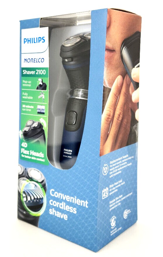 Philips Norelco 2100 Rechargeable Cordless Washable Shaver Trimmer S1111/81