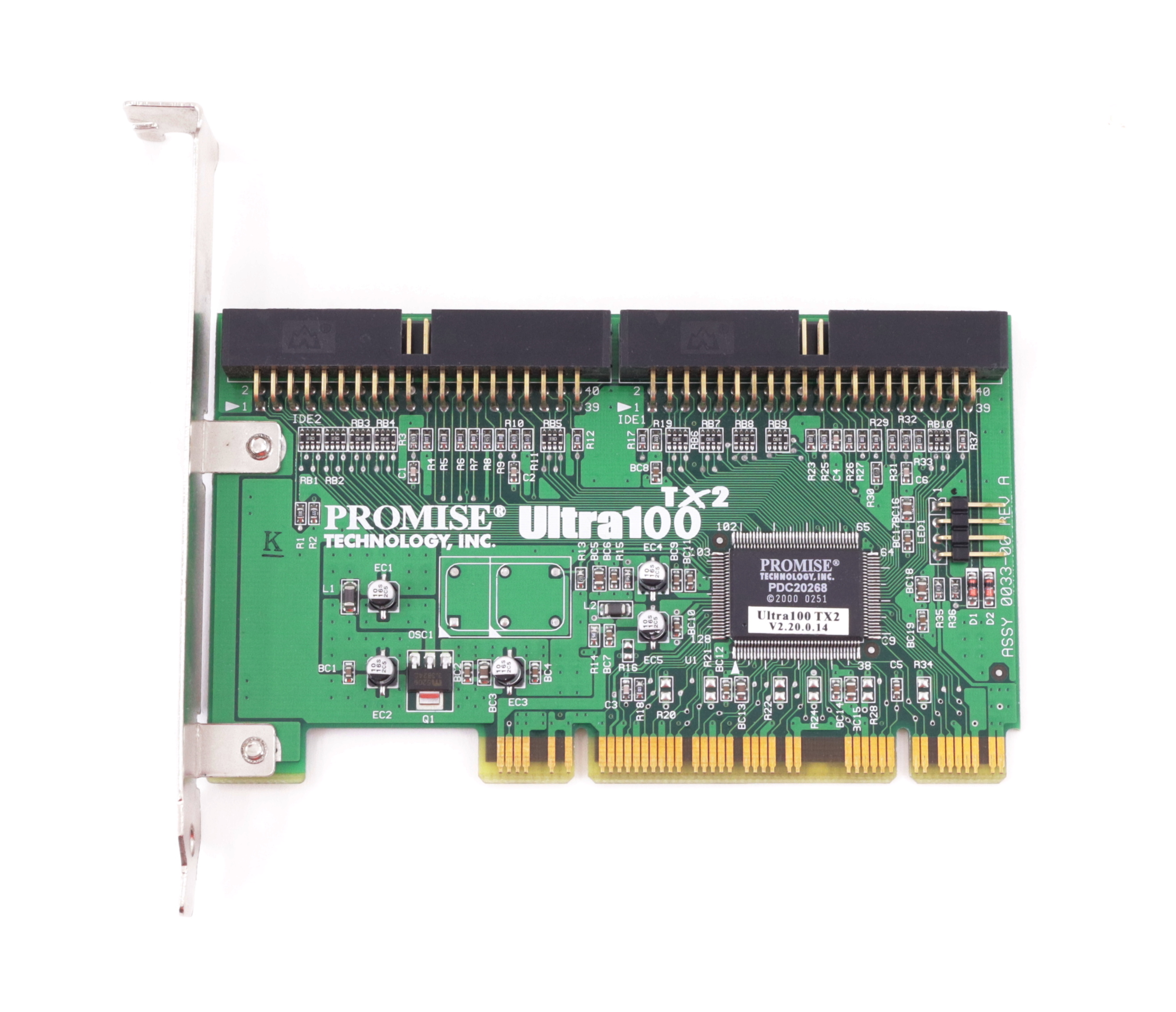 Promise Technology Ultra 100 TX2 Raid Controller Card PCI IDE2 - Click Image to Close