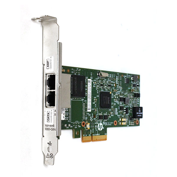 HP 361T PCIe Dual Port Ethernet 1GB Network Adapter 656241-001 - Click Image to Close