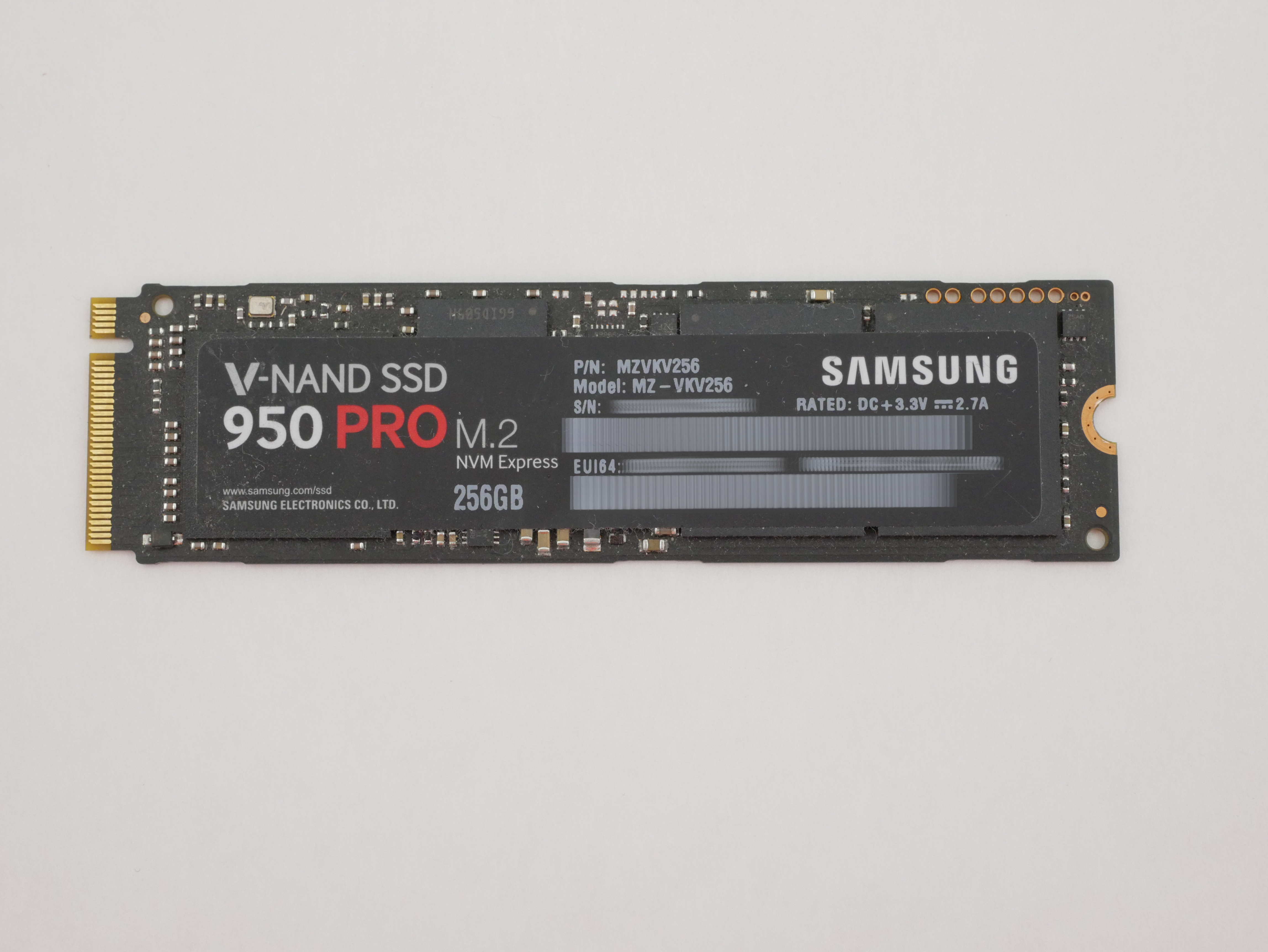 Samsung 950 PRO Series 256GB M.2 NVMe MZ-VKV256 MZVKV256