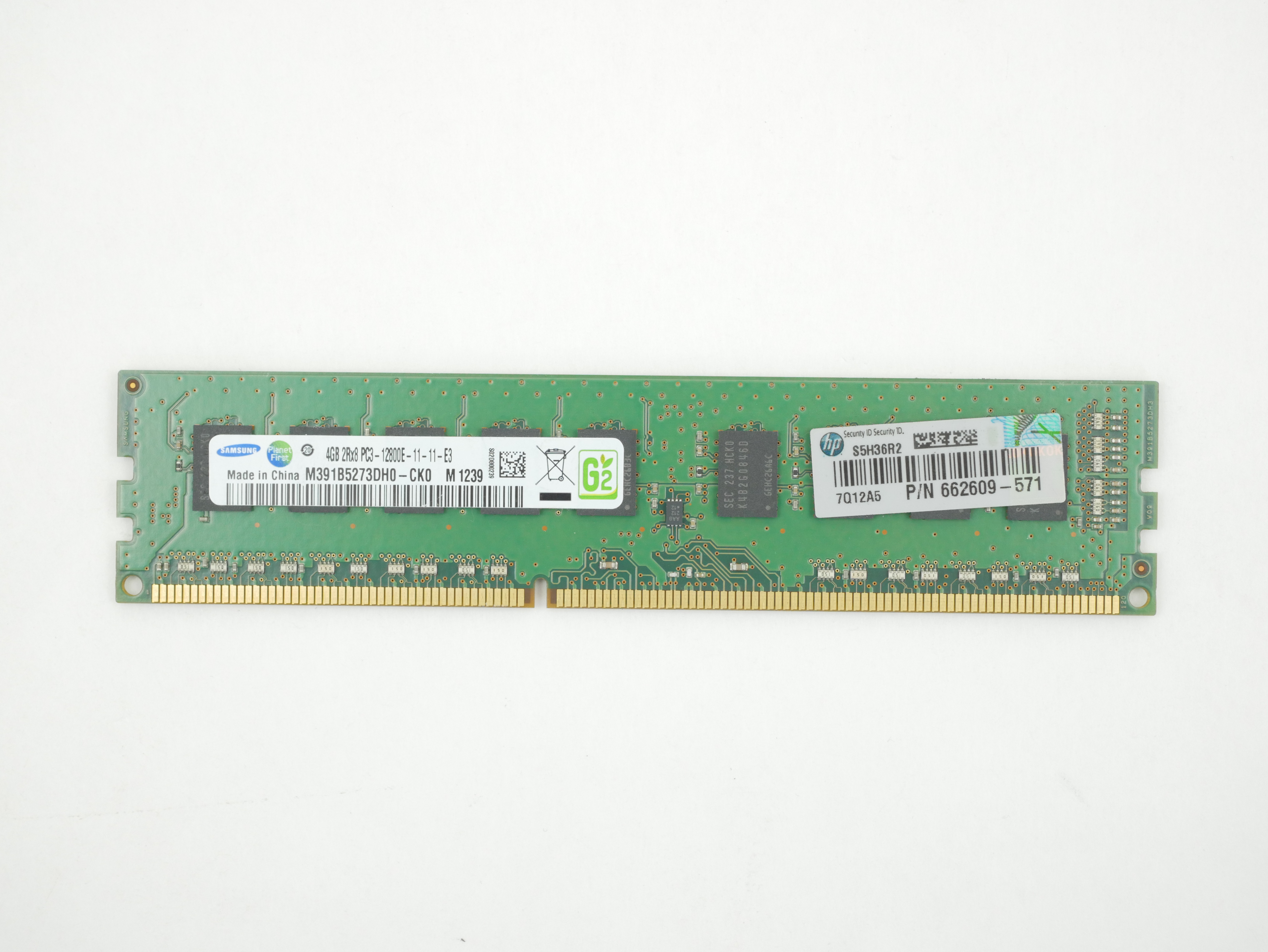 HP 4GB PC3-12800E DDR3 ECC Unbuffered 240-Pin DIMM M391B5273DH0-CK0 662609-571