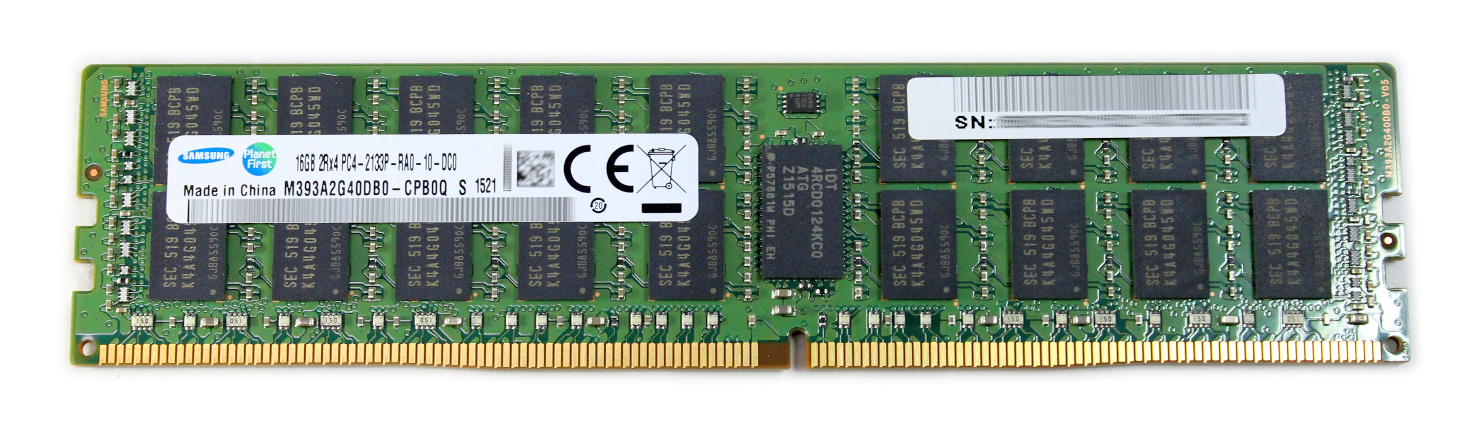 Samsung 16GB M393A2G40DB0-CPB PC4-17000P-R DDR4-2133P ECC Reg CL15 288pin DIMM