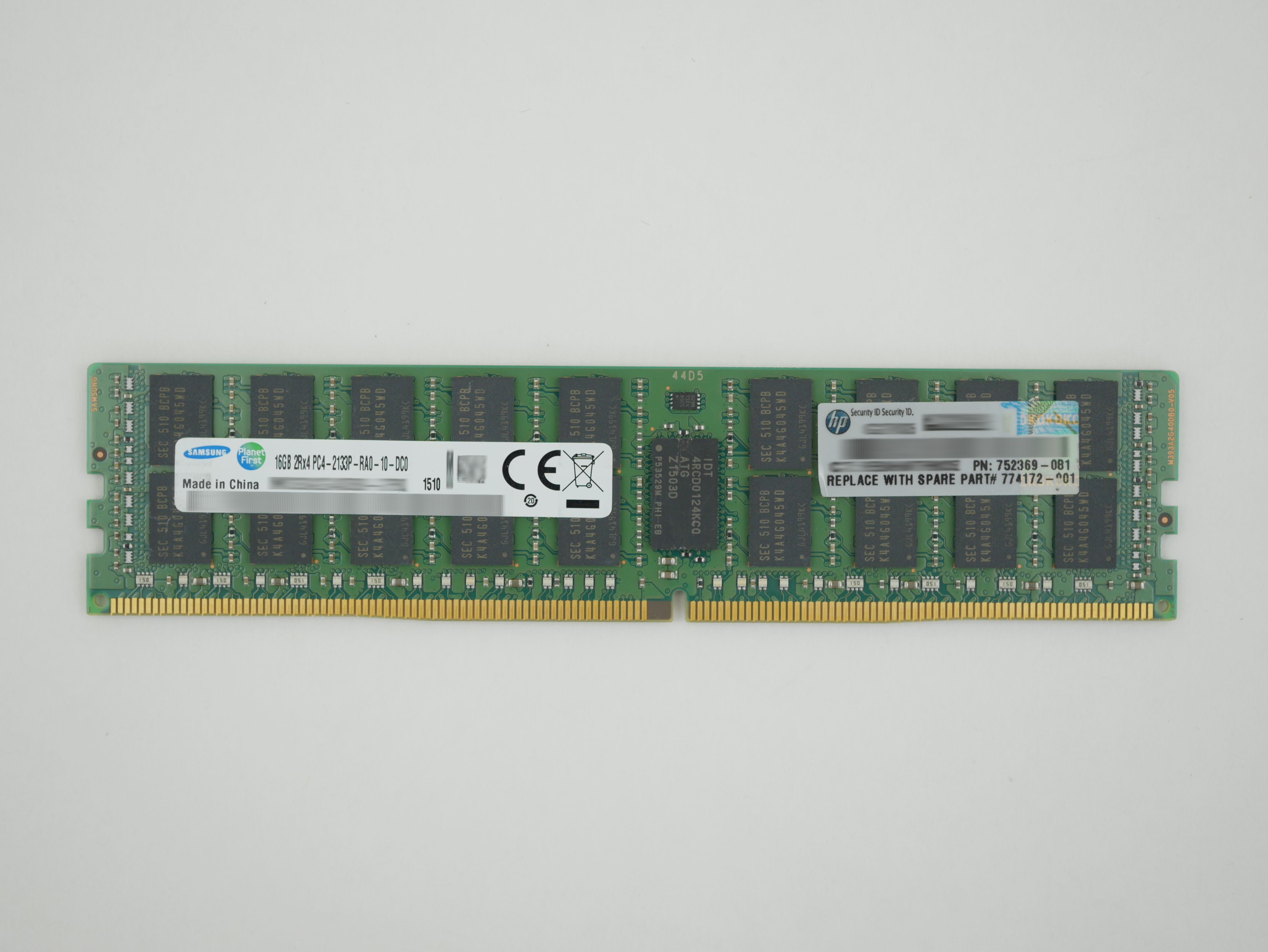 HP 16GB DDR4-2133MHz ECC REG CL15 288PIN DIMM 1.2V Server 752369-081 774172-001