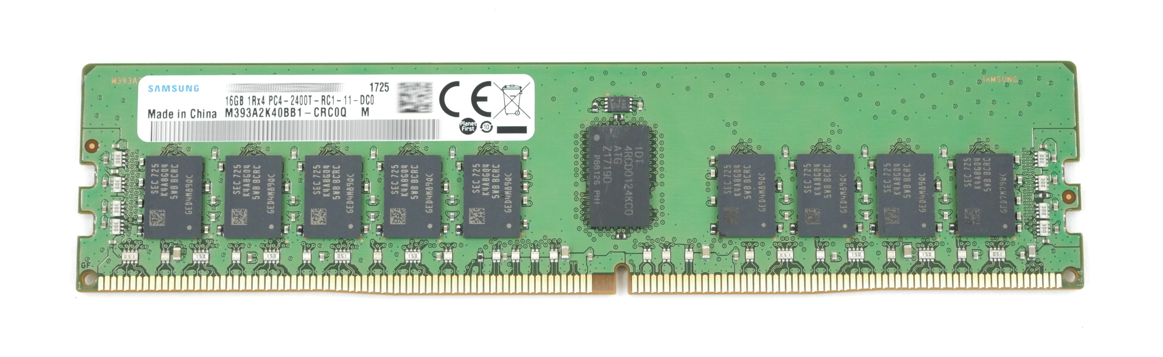 Samsung 16GB PC4-2400T DDR4 Dimm 288pin ECC Reg. 1.2V M393A2K40BB1-CRC0Q - Click Image to Close
