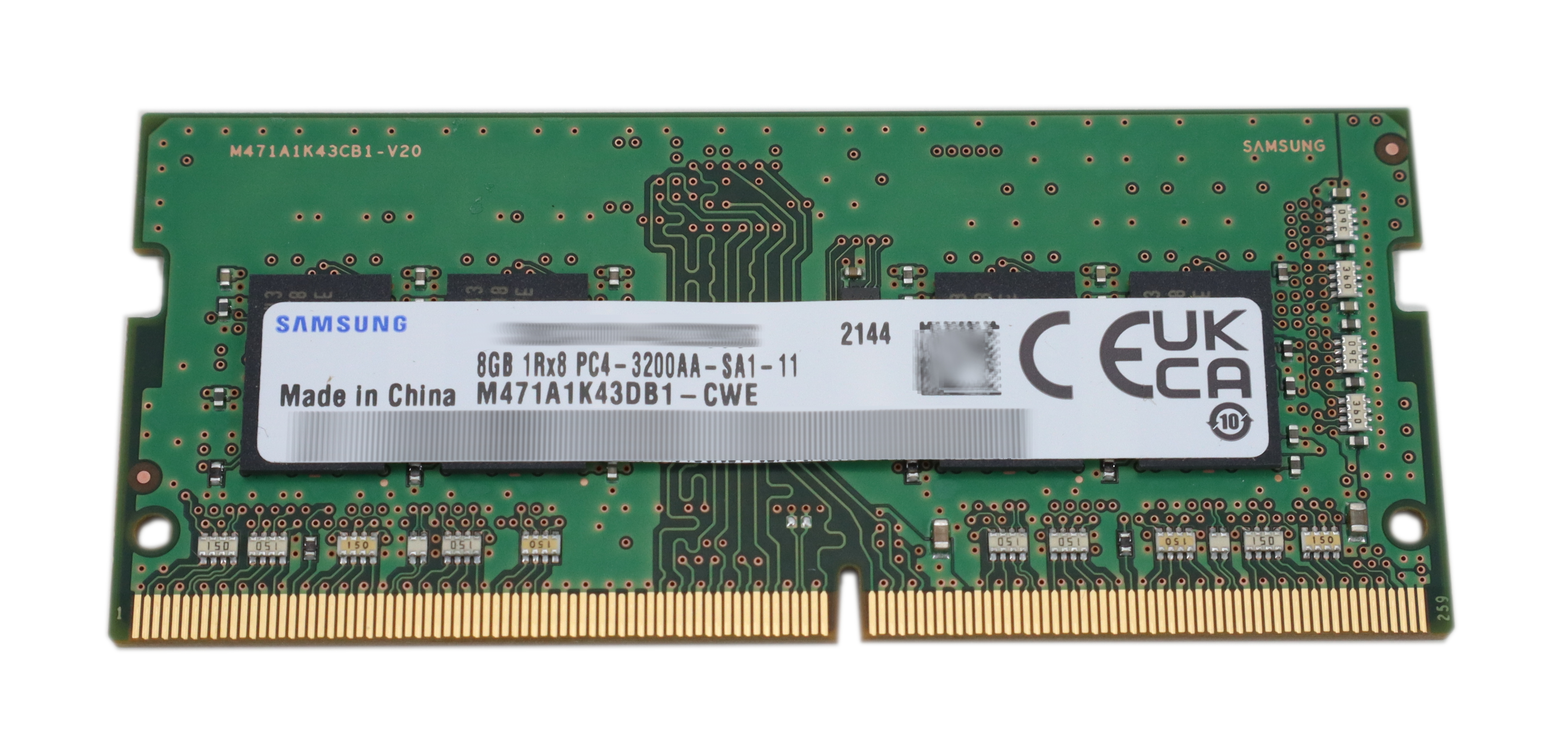 Samsung 8GB DDR4 Laptop Memory PC4-3200AA SoDimm M471A1K43DB1-CWE - Click Image to Close