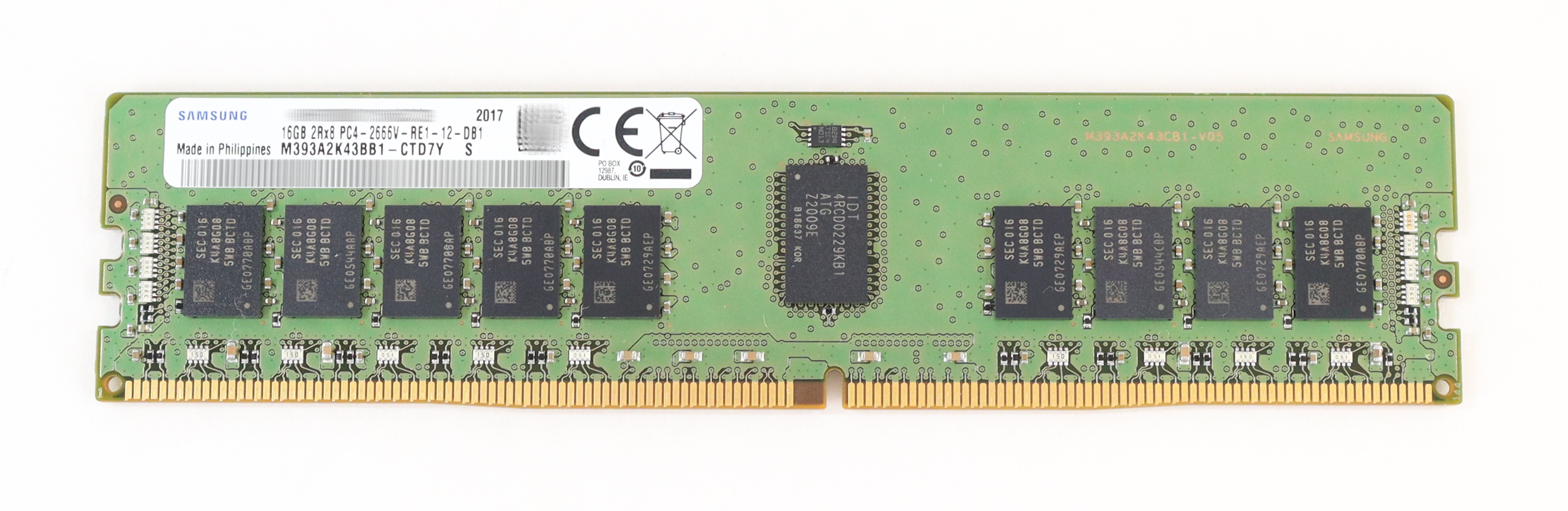 Samsung 16GB M393A2K43BB1-CTD PC4-2666V DDR4-2666 ECC Reg Dimm 288-pin