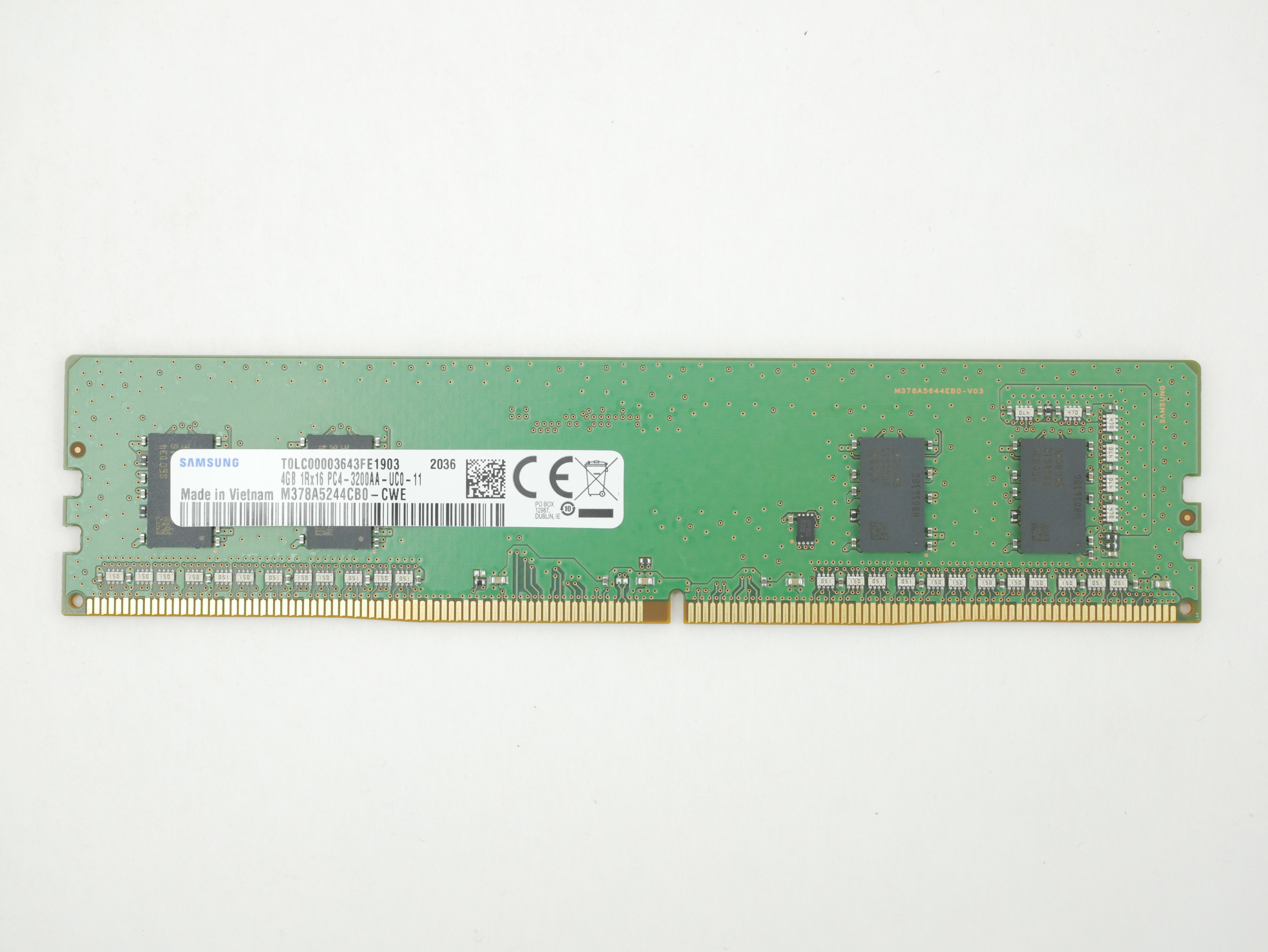 Samsung 4GB DDR4 PC4-3200AA Non-ECC 288pin M378A5244CB0-CWE