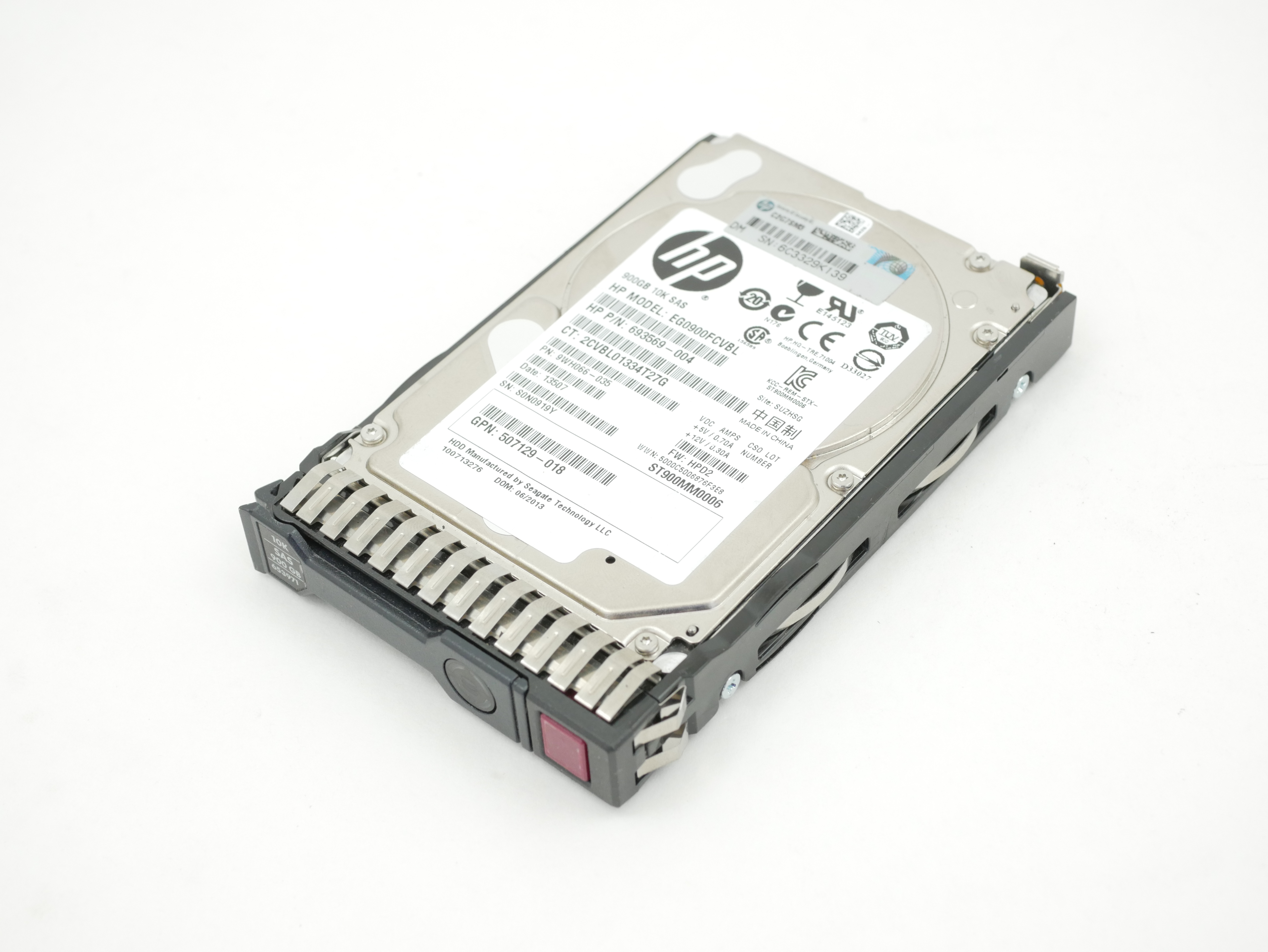 HP HDD 900GB G8 10K RPM SAS 2.5" EG0900FCVBL ST900MM0006 9WH066-035 693569-004