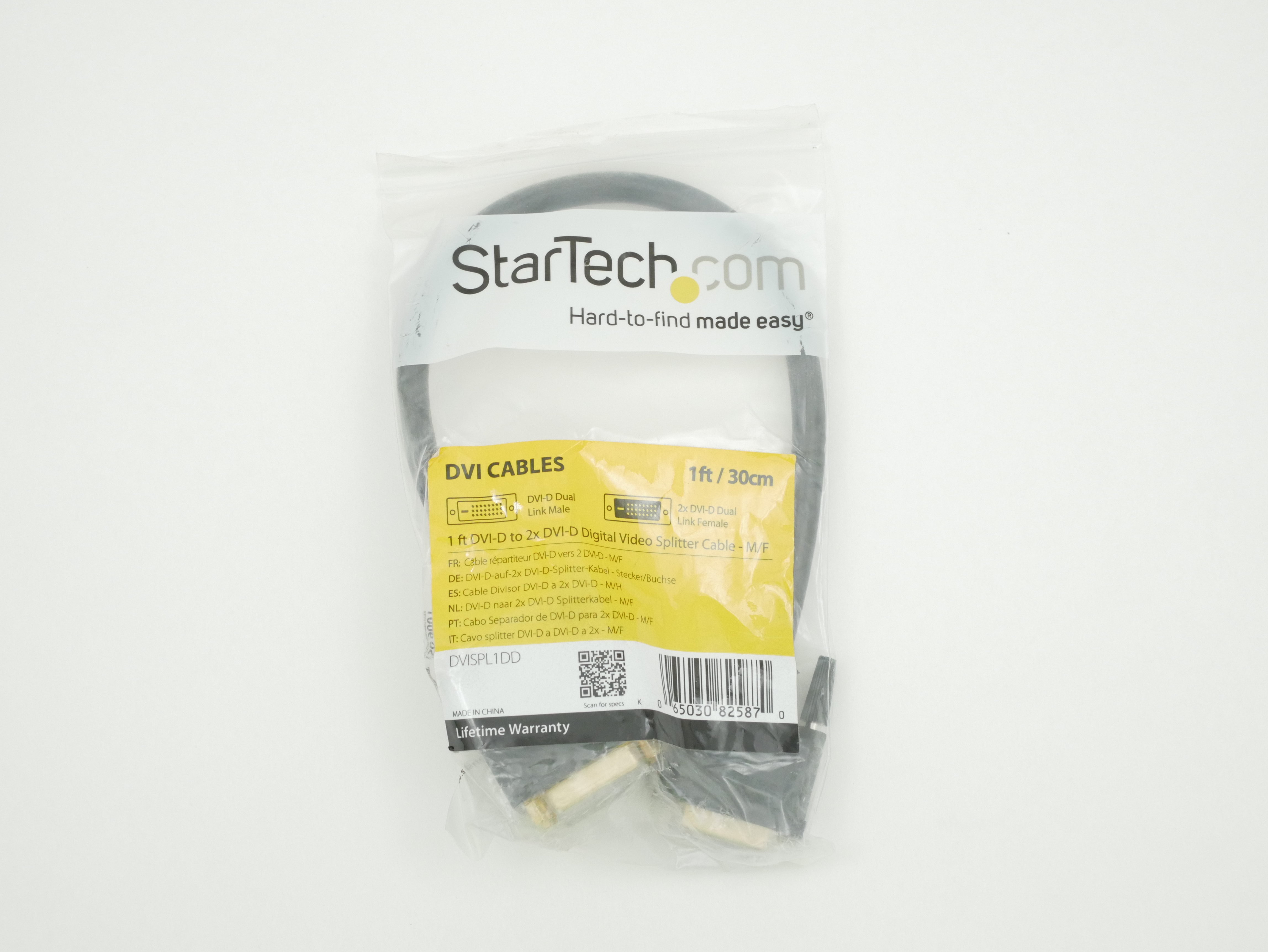 StarTech DVI-D to 2x DVI-D Digital Video Splitter Cable M/F DVISPL1DD