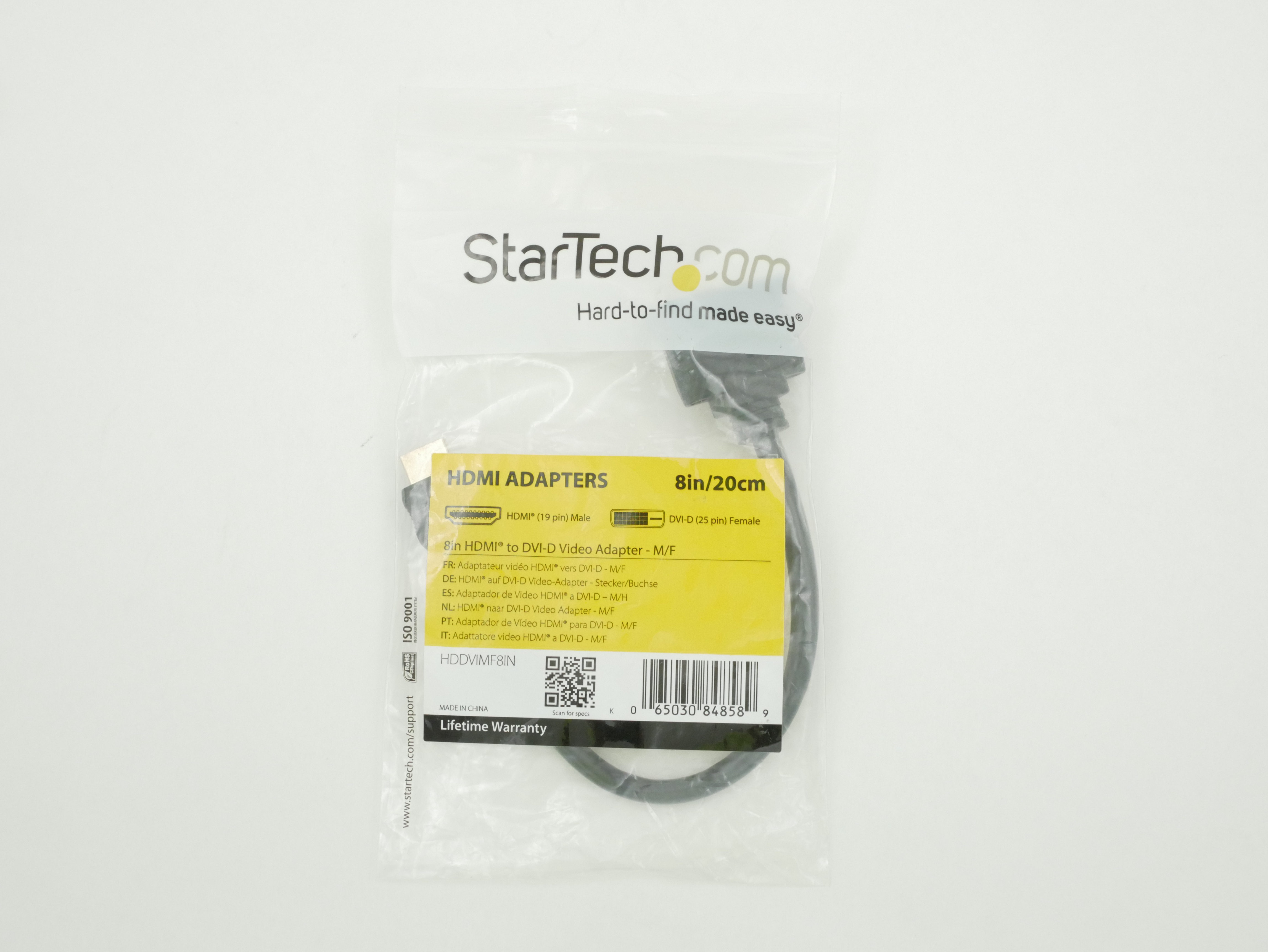StarTech HDMI Adapters 8in to DVI-D Video Adapter M/F HDDVIMF8IN