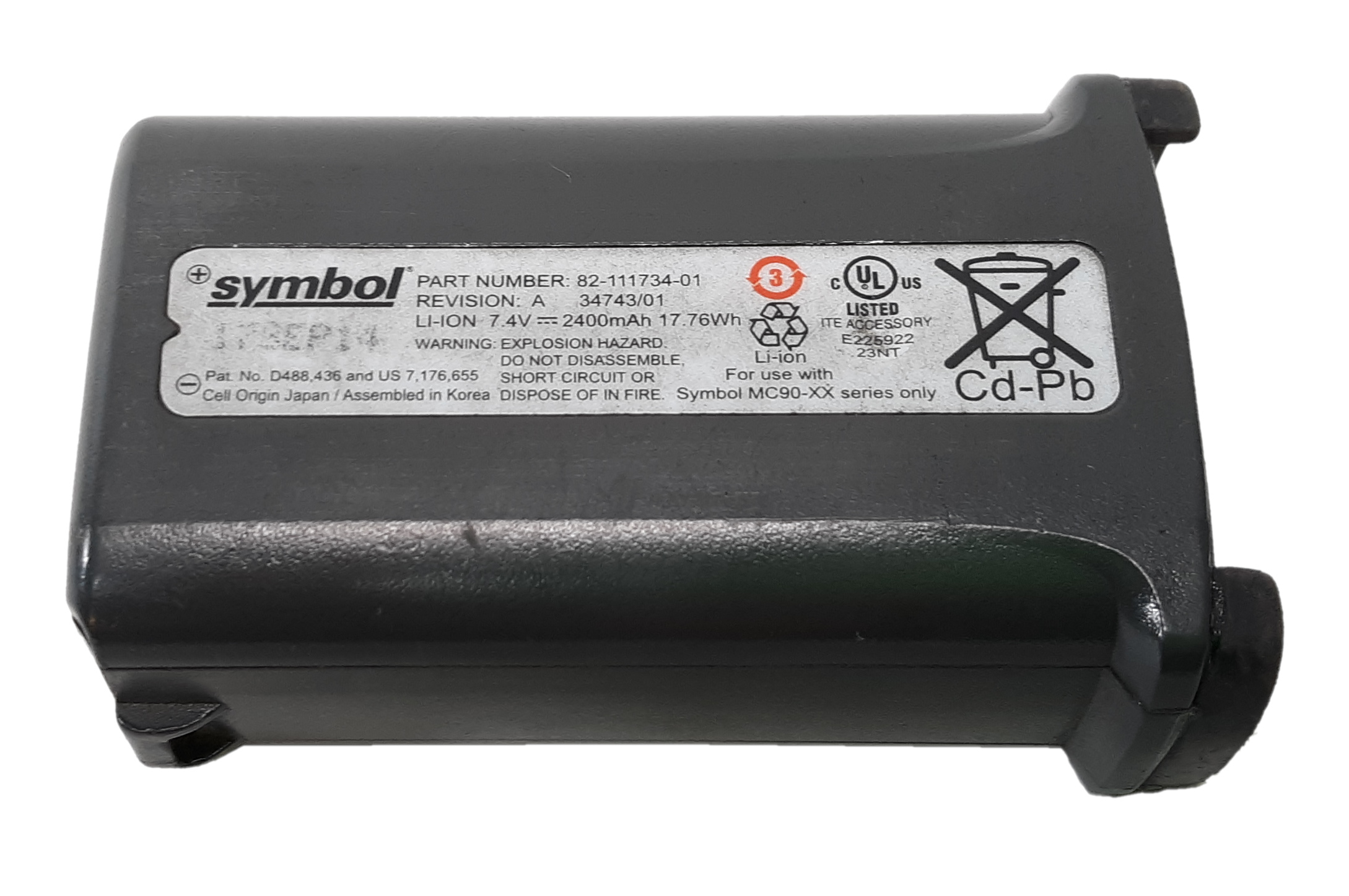 Symbol Battery for MC9190 scanner 82-111734-01
