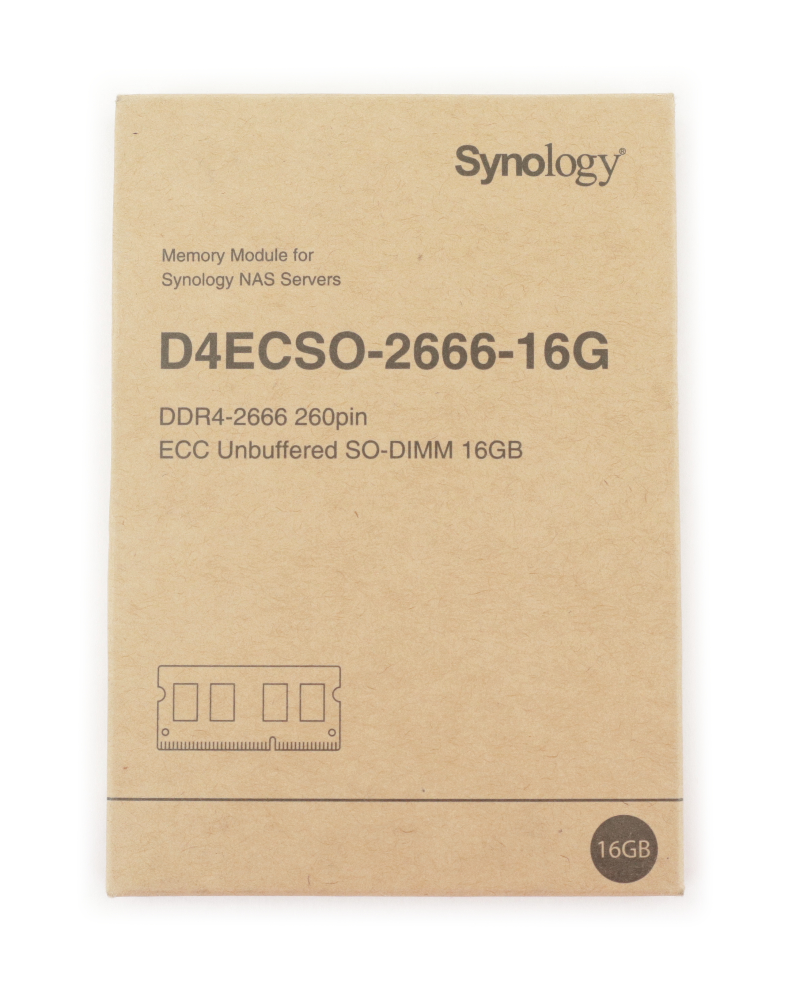 Synology 16GB DDR4-2666MHz PC4-21300 SoDimm 260-pin Unbuffered D4ECSO-2666-16G - Click Image to Close