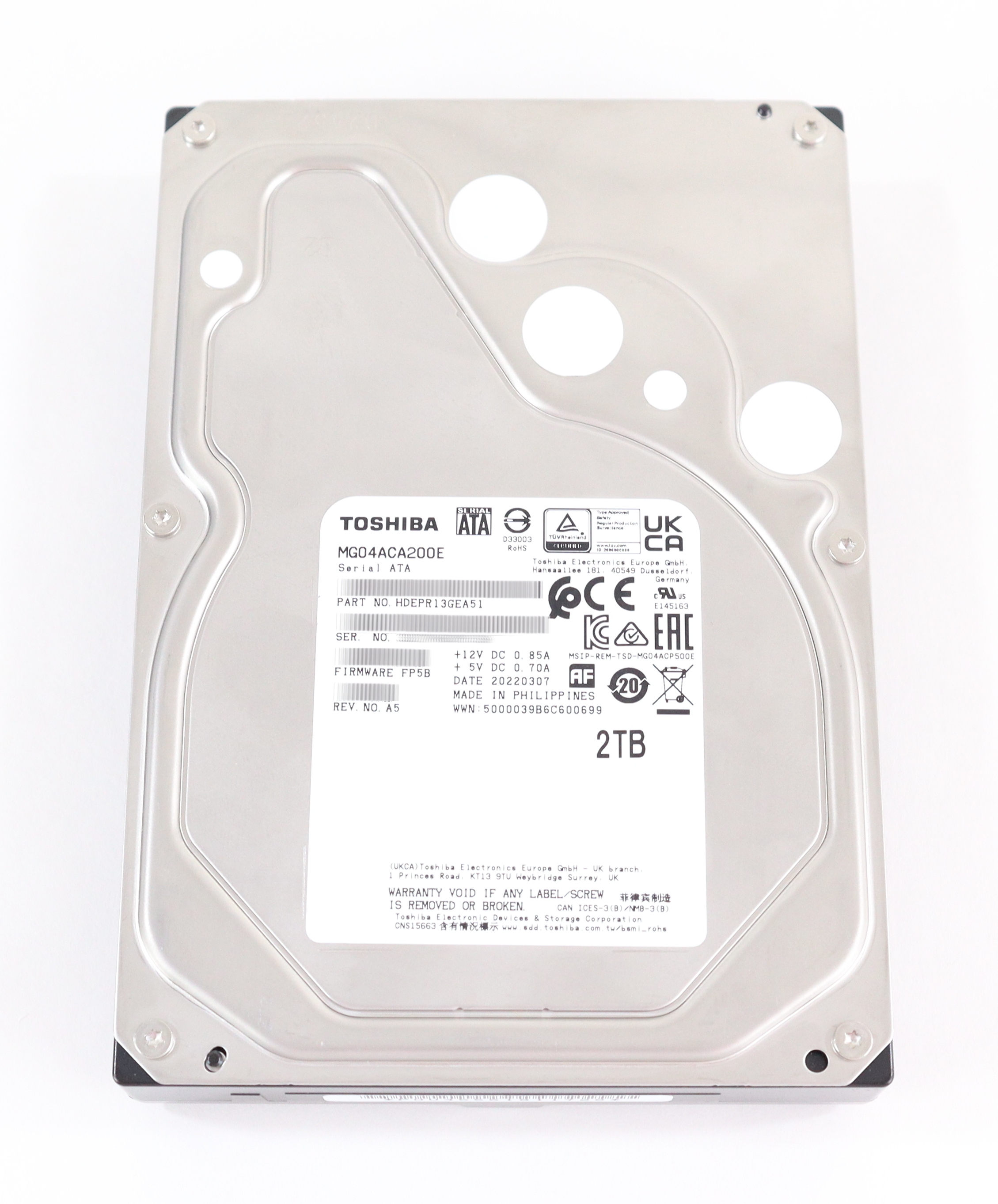 Toshiba 2TB MG04ACA200E 7.2K RPM SATA 6Gb/s 128Mb cache 3.5" HDEPR13GEA51 - Click Image to Close