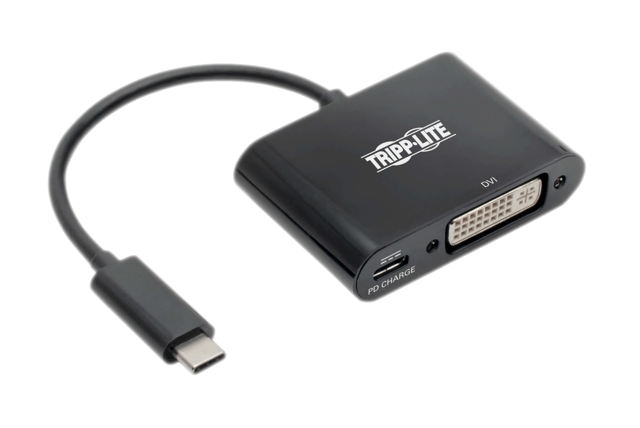Tripp Lite USB 3.1 USB-C to DVI Adapter with PD Charging 1080p U444-06N-DB-C