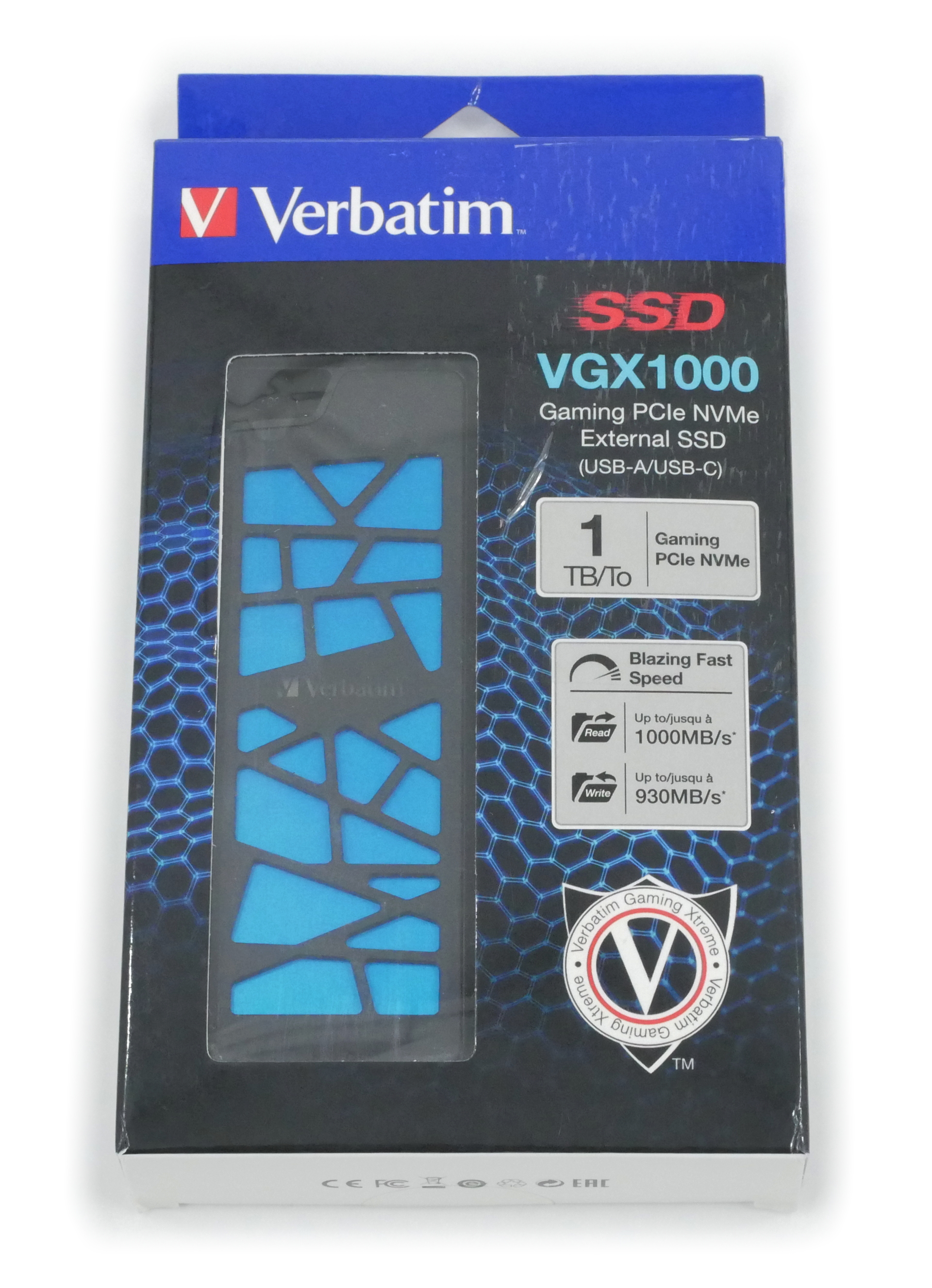 Verbatim VGX1000 Gaming 1TB SSD USB 3.1 Gen2 External 70885 - Click Image to Close