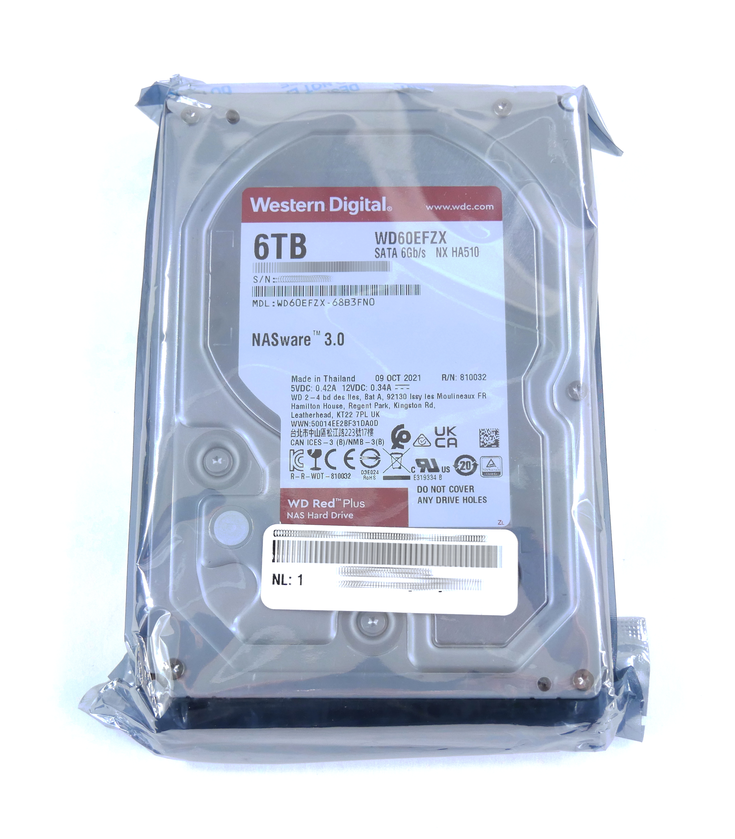 WD 6TB RED PLUS 5.4K 3.5" SATA HDD Hard Drive WD60EFZX