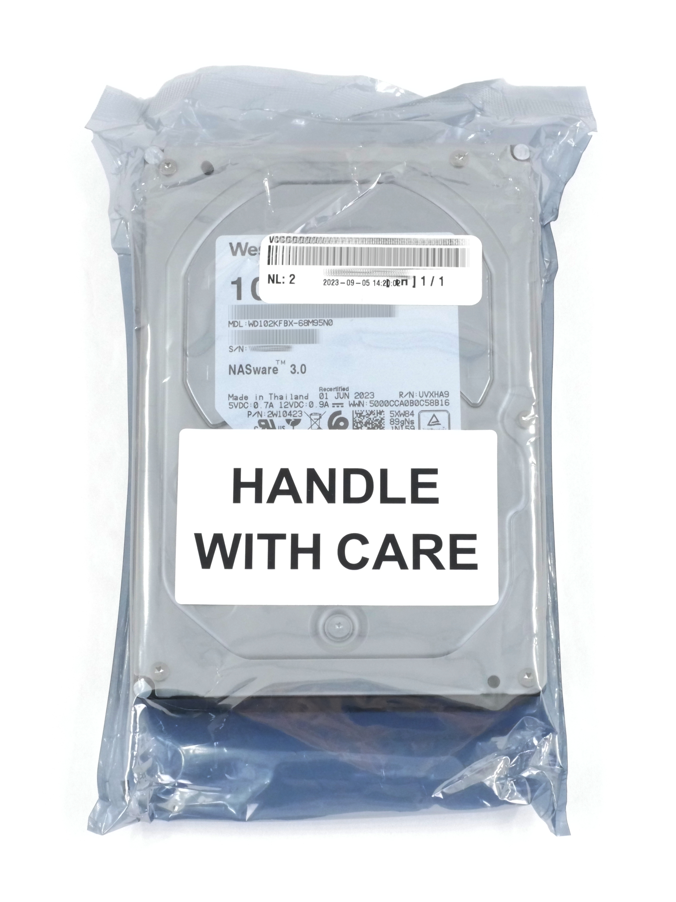 Western Digital 10TB NASware WD102KFBX-68M95N0 7200 RPM SATA 6Gb/s NX HA720 3.5"