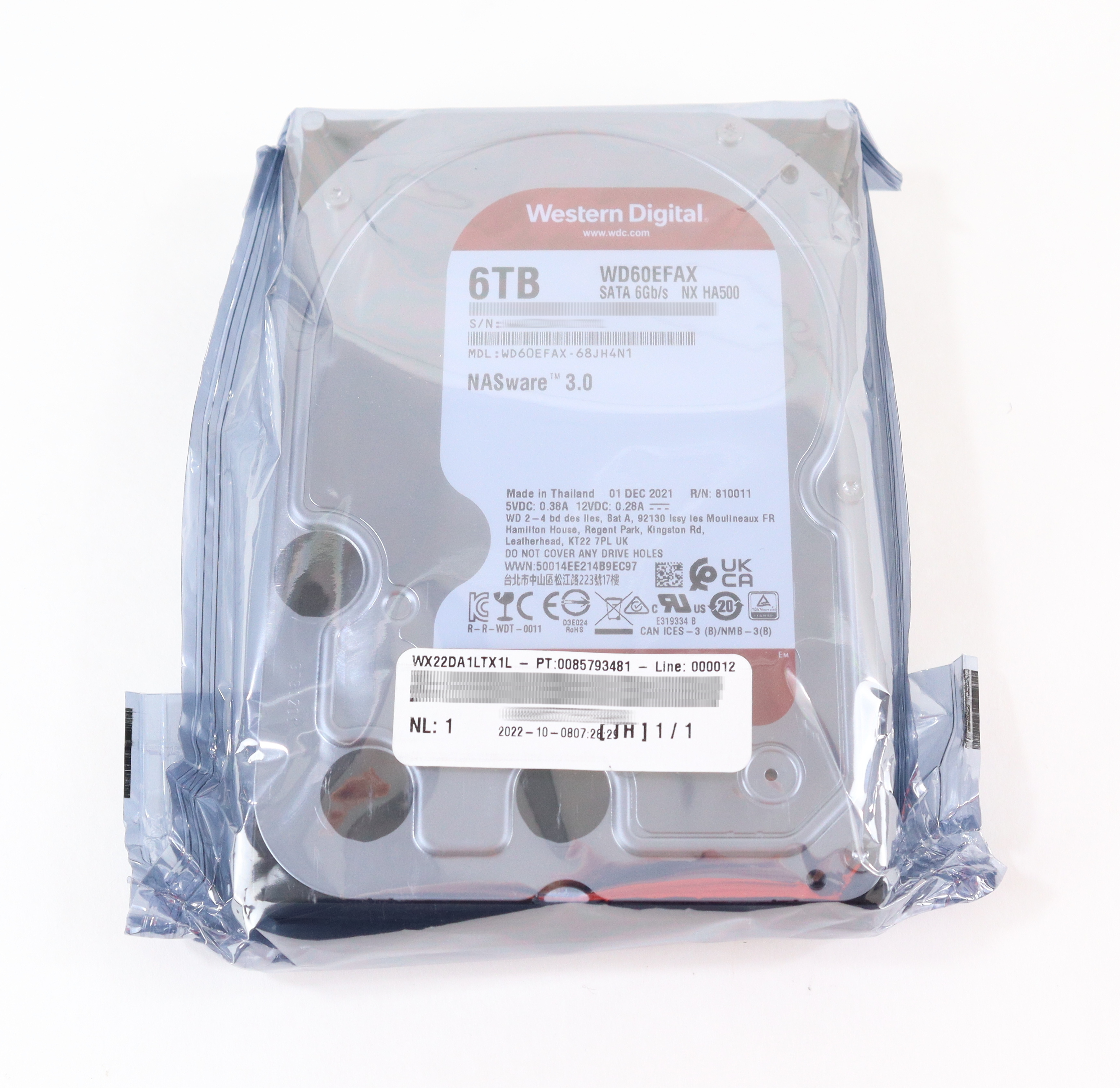 Western Digital Red NASware 3.0 6TB WD60EFAX-68JH4N1 NX HA500 5.4K RPM SATA 3.5"