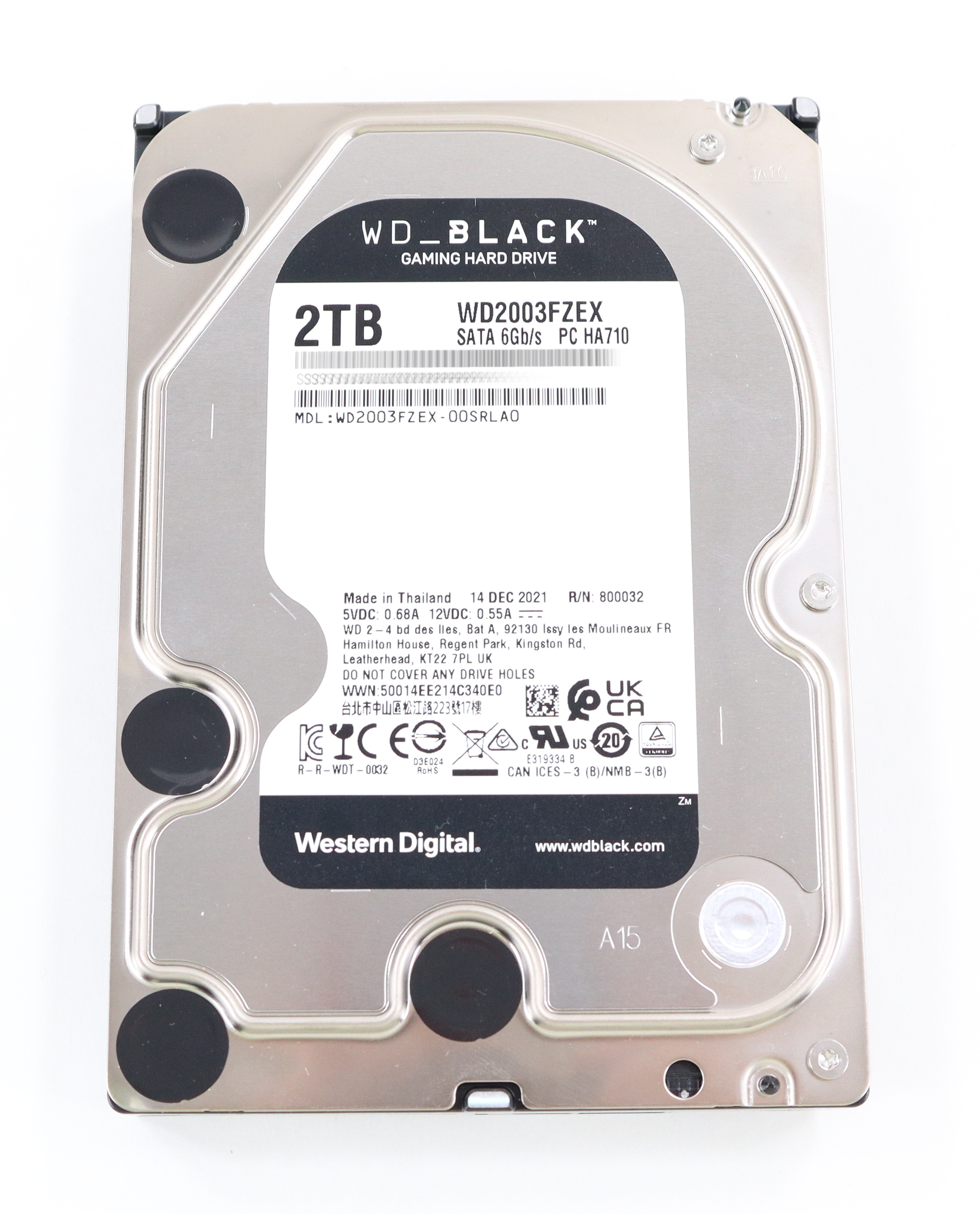 WD Black 2TB WD2003FZEX-00SRLA0 7.2K RPM SATA 6GB/s Cache 64MB 3.5" PC HA710