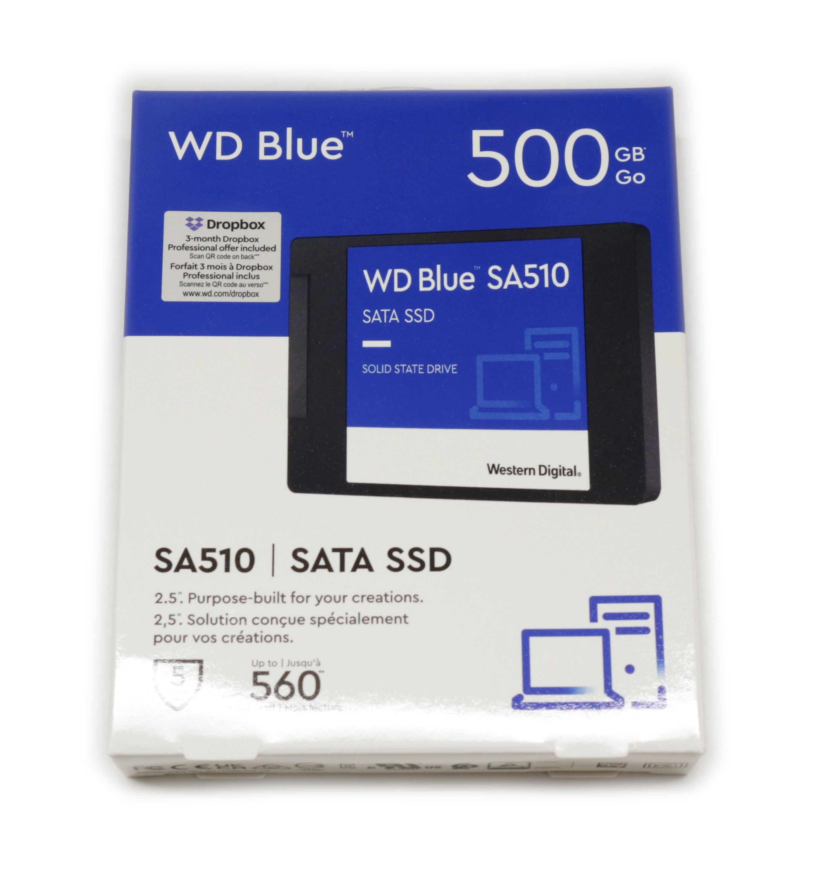 WD Blue SA510 500GB WDS500G3B0A-00AXR0 SSD SATA 6GB/s 2.5" - Click Image to Close