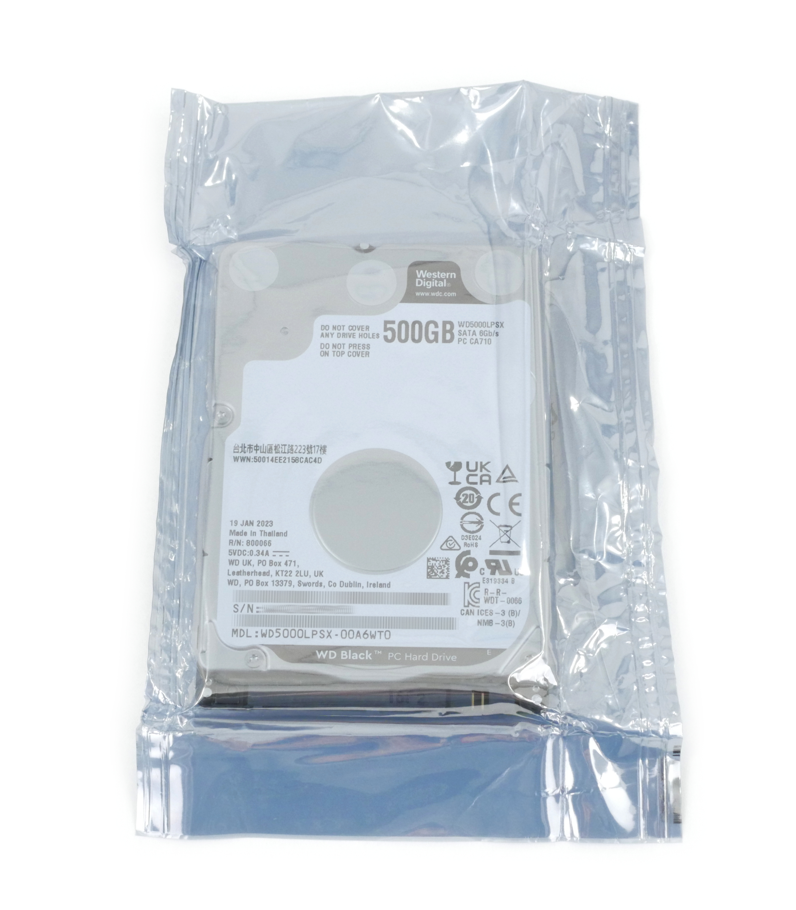 WD Black 500GB WD5000LPSX-00A6WT0 PC CA710 7200 RPM SATA 6Gb/s 2.5" - Click Image to Close