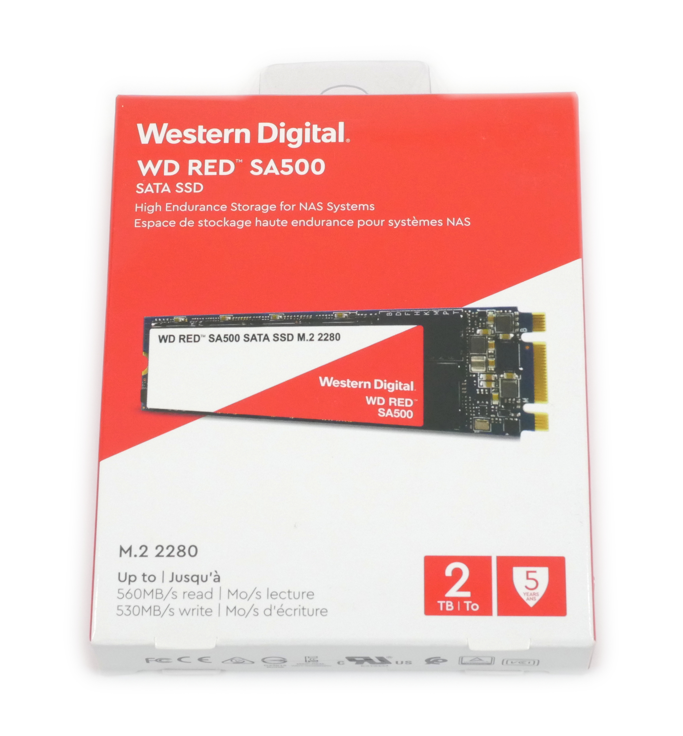 WD Red 2TB SA500 WDS200T1R0B-68A4Z0 SATA 6Gb/s SSD M.2 2280 - Click Image to Close