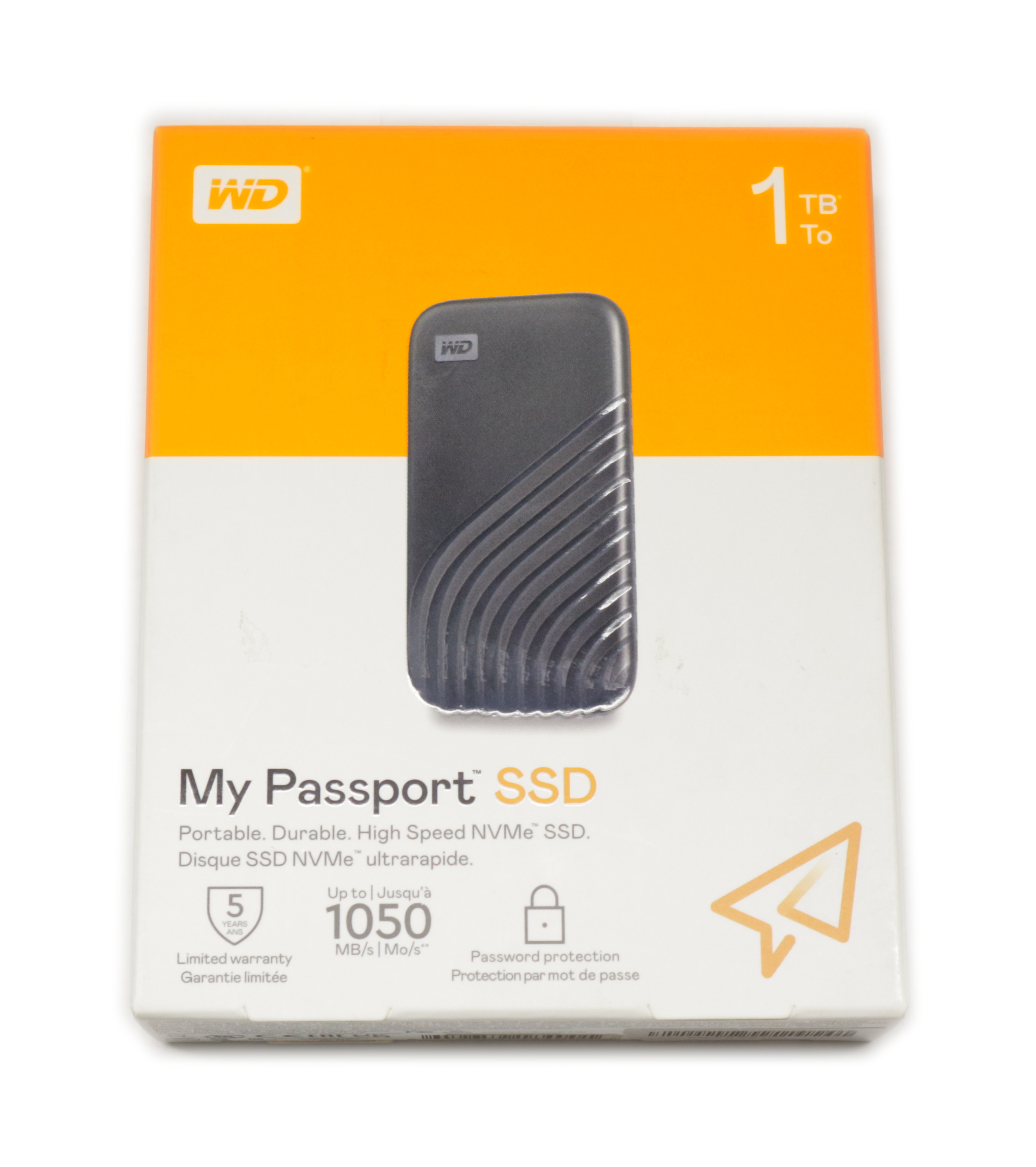 WD MY Passport SSD 1TB WDBAGF0010BGY USB 3.2 Gen2 256-bit AES External Portable