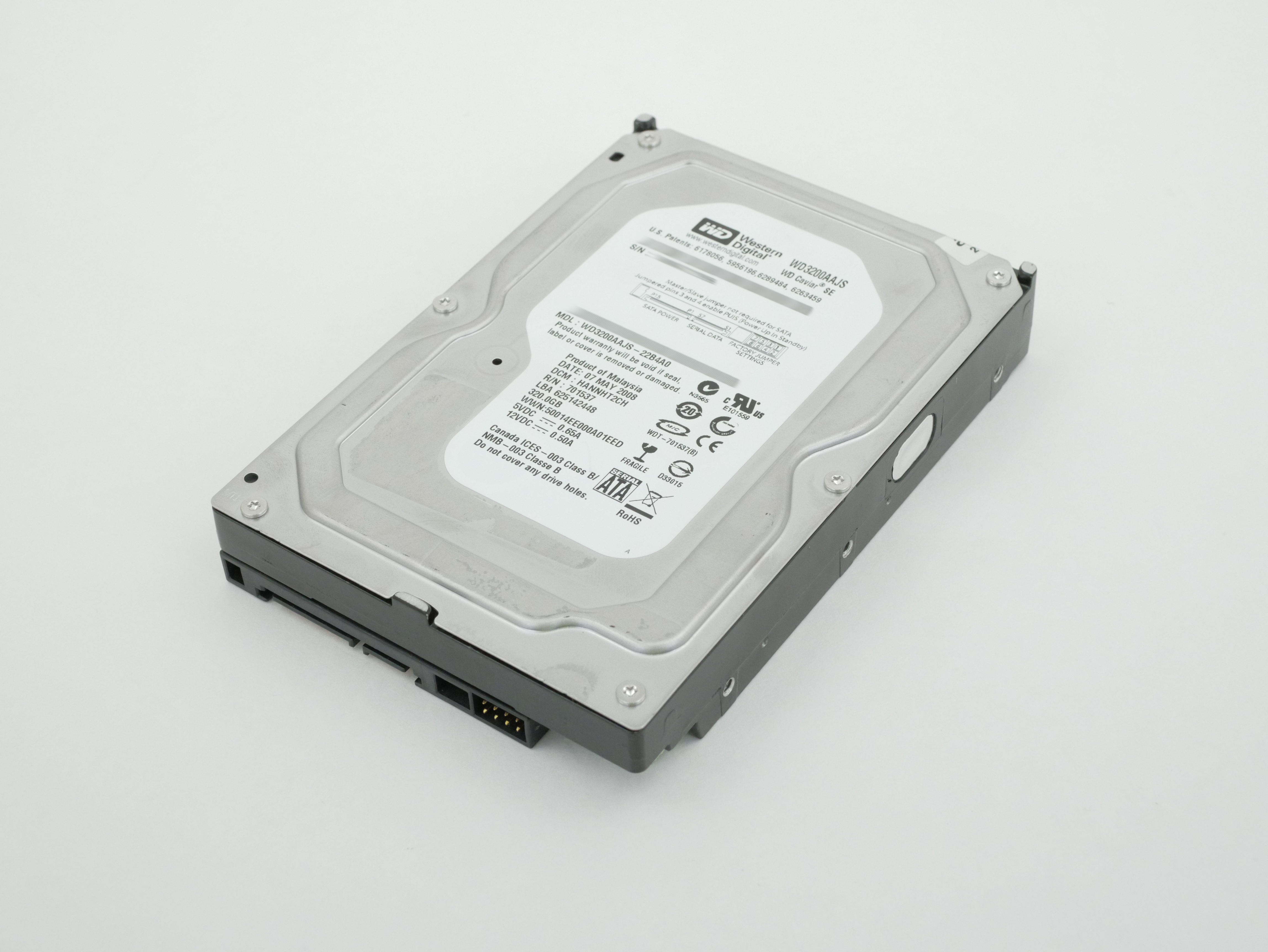 Western Digital 320GB 7200 RPM SATA 3.5" WD3200AAJS-22B4A0