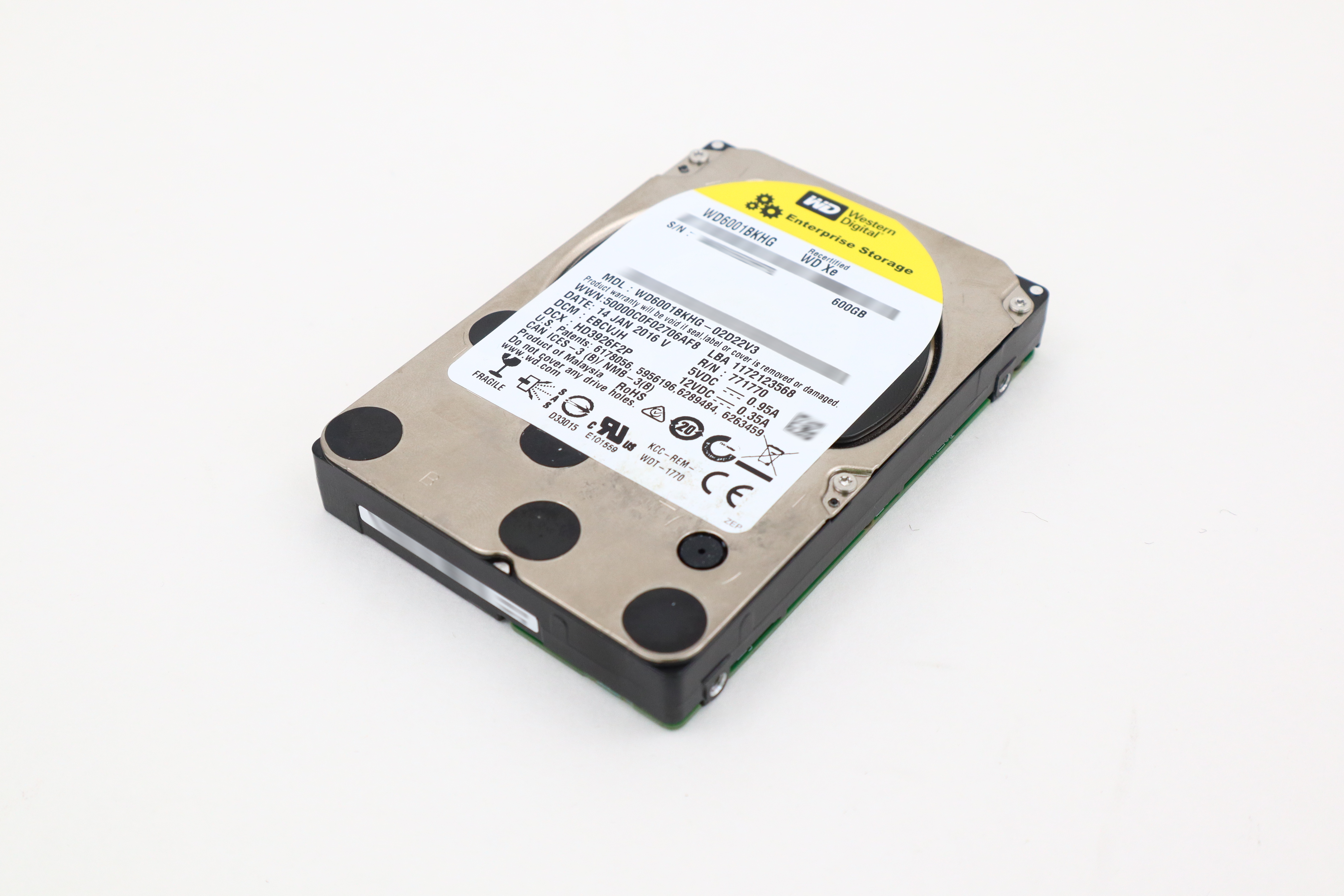 WD Xe 600GB HDD 10K RPM 32MB Cache SAS 6GB/s 2.5" WD6001BKHG-02D22V3