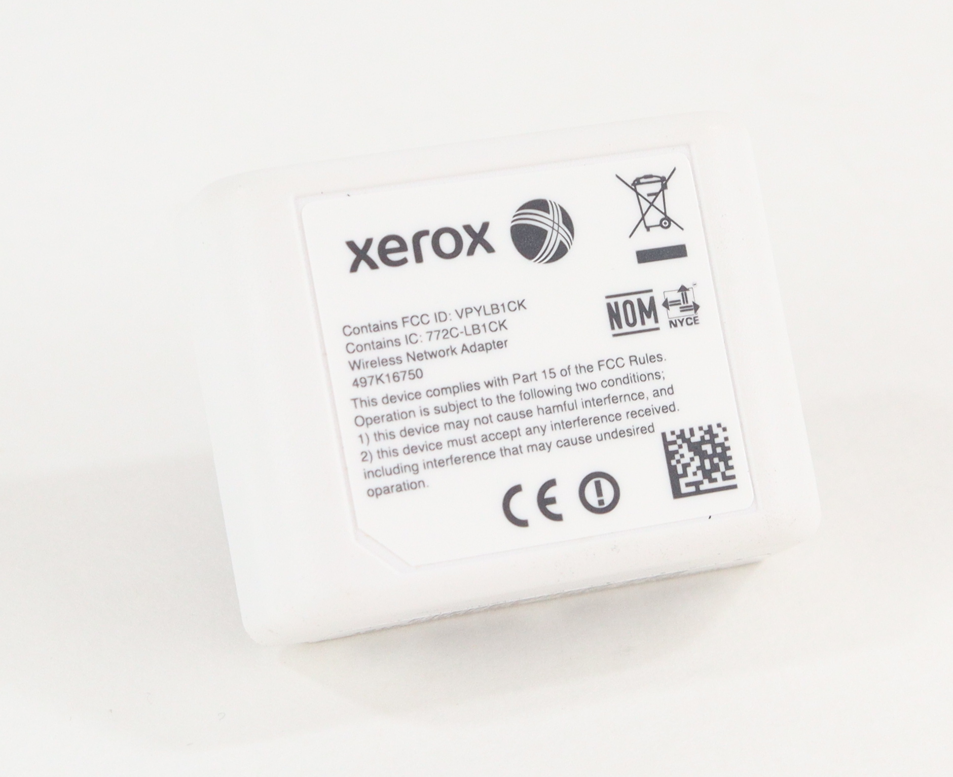 Xerox 497K16750 Wireless Network Adapter for WorkCentre 6515 - Click Image to Close