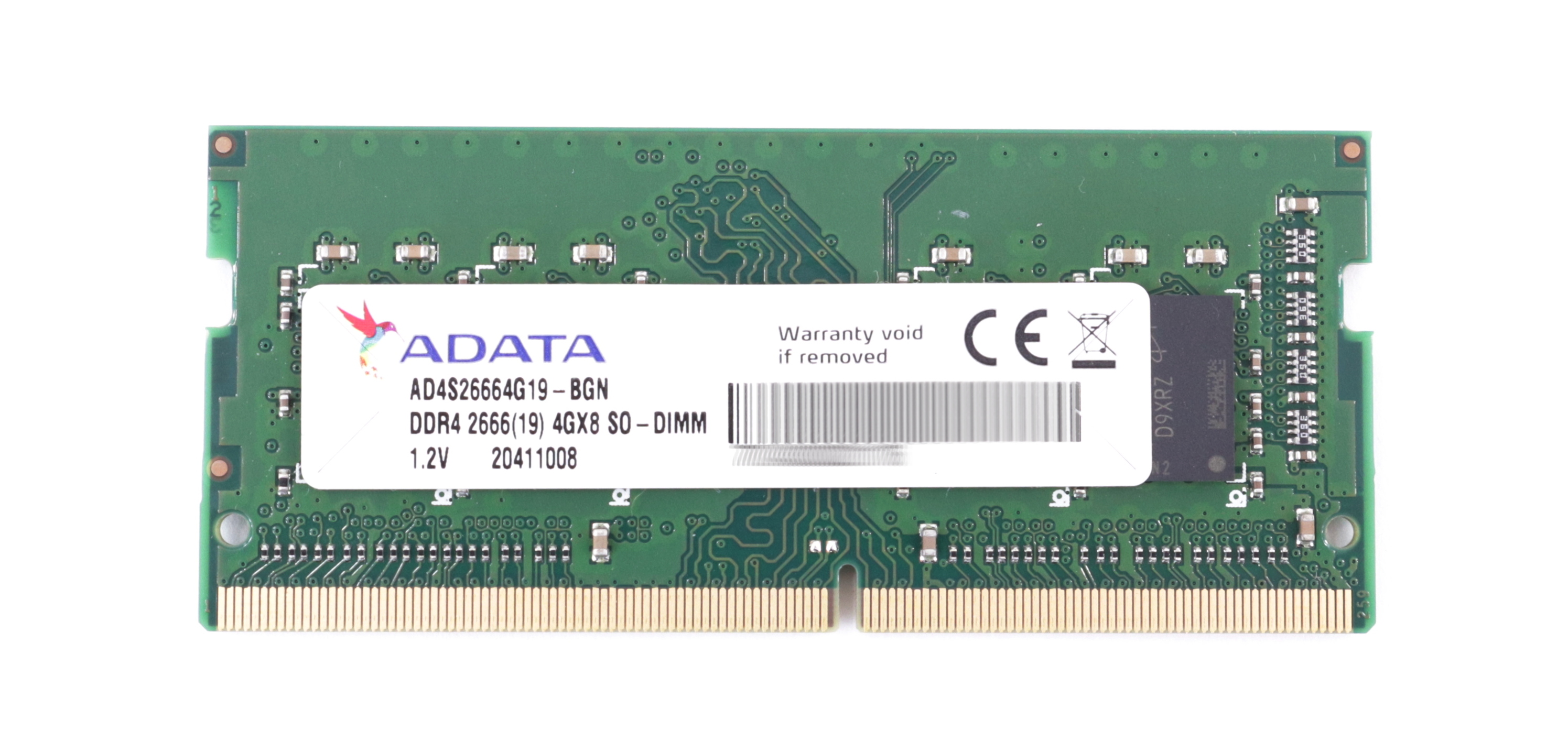 4GB Adata AD4S26664G19-BGN DDR4-2666 PC4-21333 SoDimm 260-Pin 1.2V