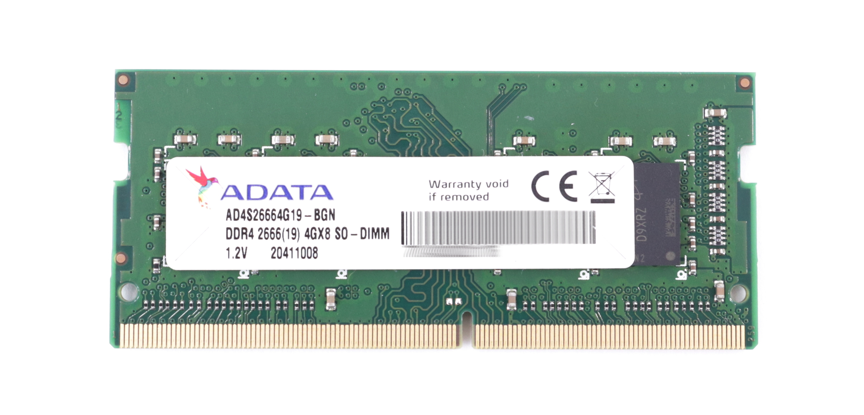 4GB Adata AD4S26664G19-BGN DDR4-2666 PC4-21333 SoDimm 260-Pin 1.2V - Click Image to Close