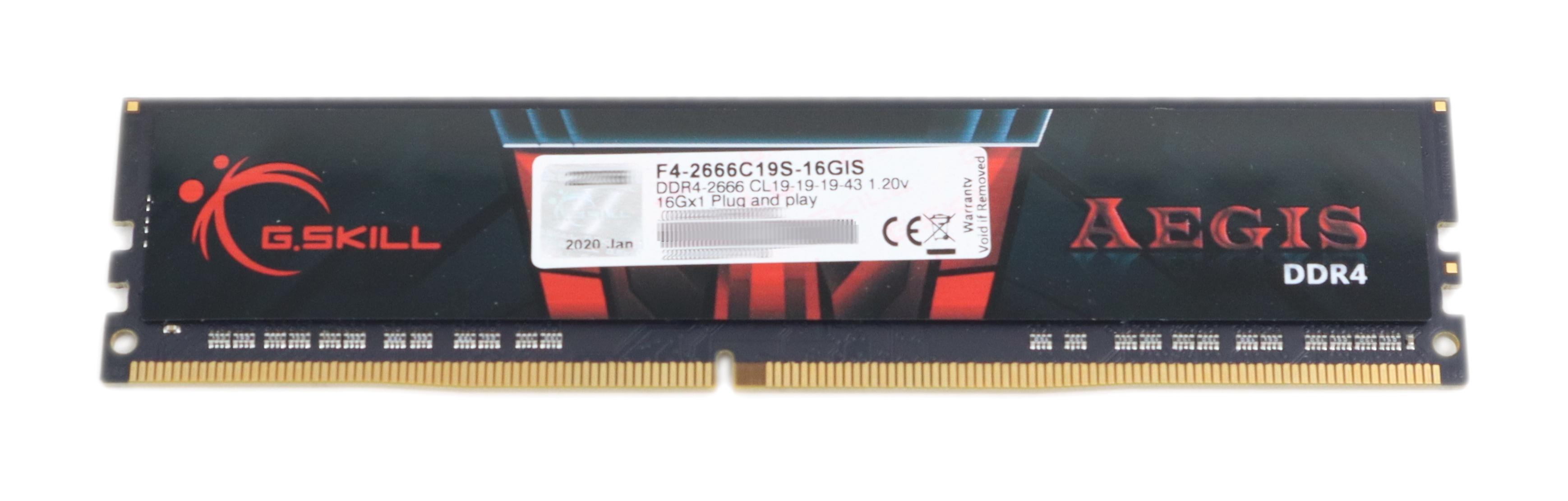 G.Skill Aegis RAM 16GB F4-2666C19S-16GIS DDR4-2666 CL19 - Click Image to Close