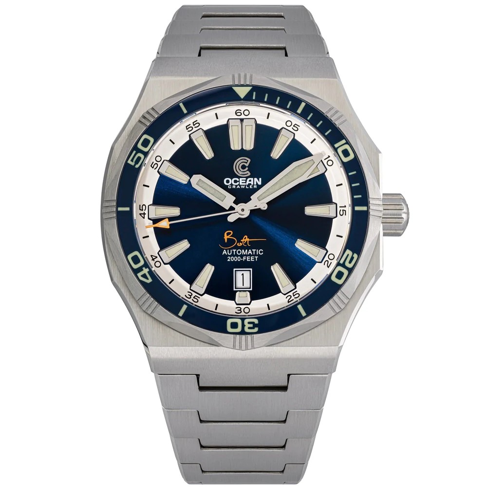 Ocean Crawler Bolt - Blue 42mm Automatic Men Watch Swiss Sellita WR600m SW200-1 - Click Image to Close