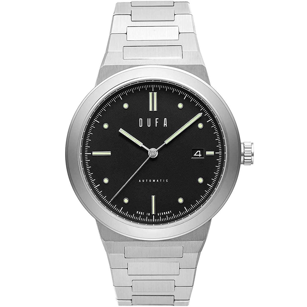 DuFa Günter Automatic Silver/Black Men's Watch 40mm 5ATM DF-9033-22