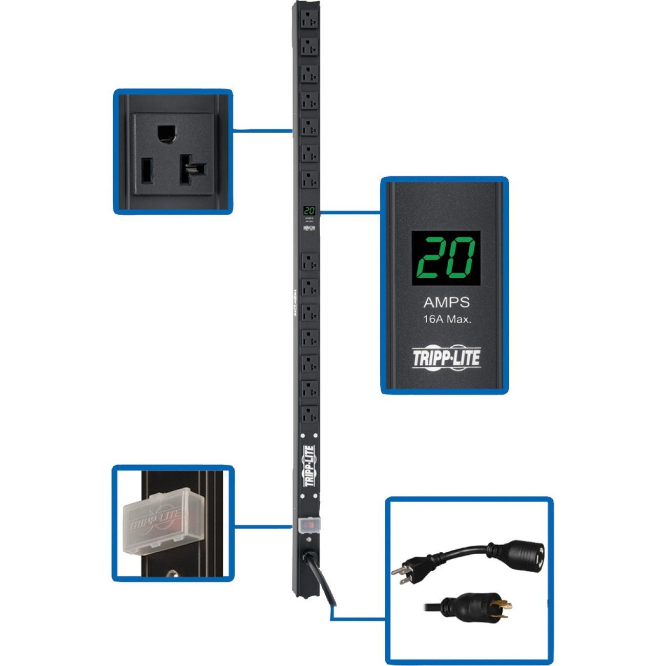 Tripp Lite 1 9KW Single-Phase Metered PDU 120V Outlets 36 PDUMV2 - Click Image to Close