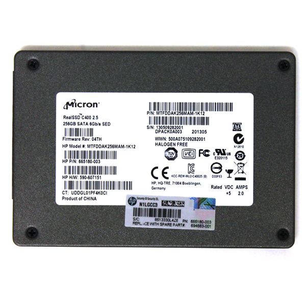 Micron C400 256GB SATA 6Gb/s NAND SSD 694683-001 665180-003 - Click Image to Close