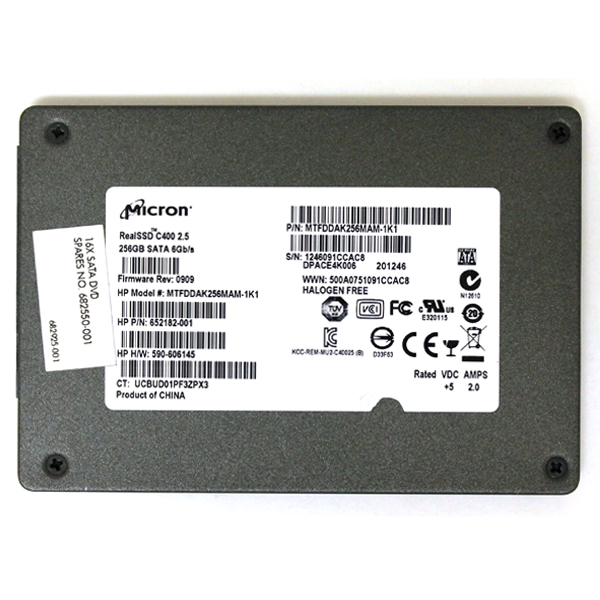 Micron C400 256GB SATA 6Gb/s MTFDDAK256MAM-1K1 652182-001