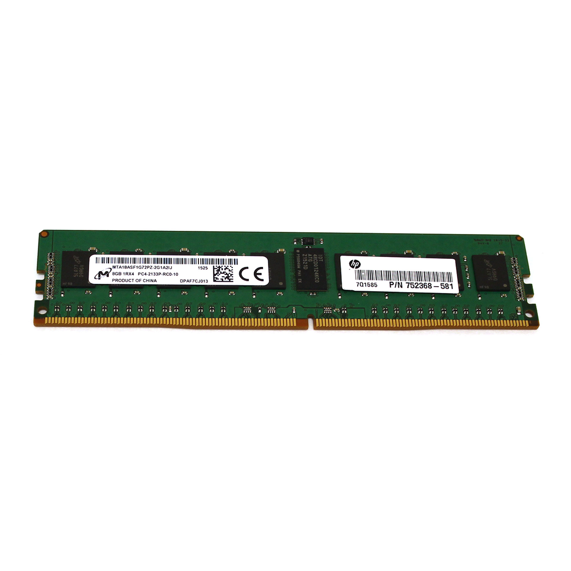 8Gb HP Micron RAM MTA18ASF1G72PZ-2G1A2 PC4-2133P DDR4-2133 - Click Image to Close