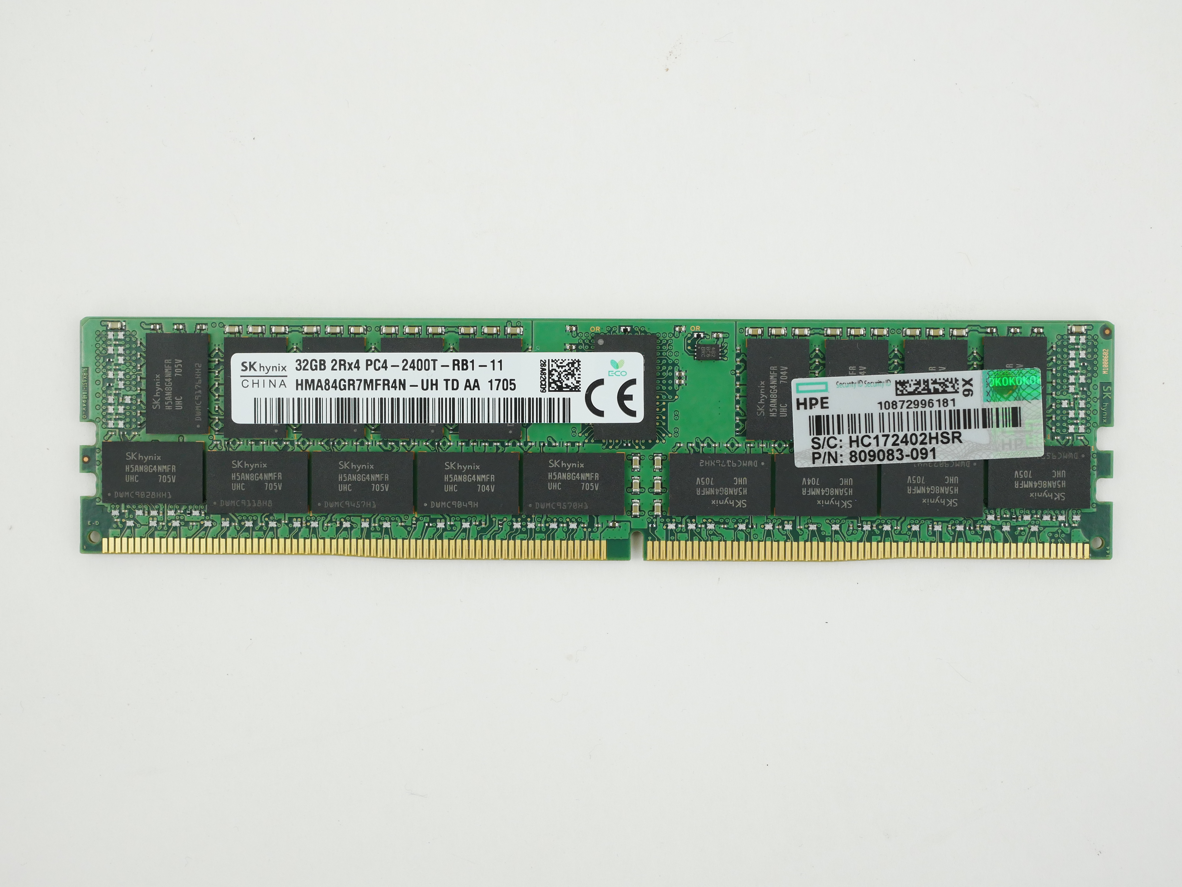 HP 32GB PC4-2400T DDR4-2400 ECC RDIMM Server Memory HMA84GR7MFR4N-UH 809083-091
