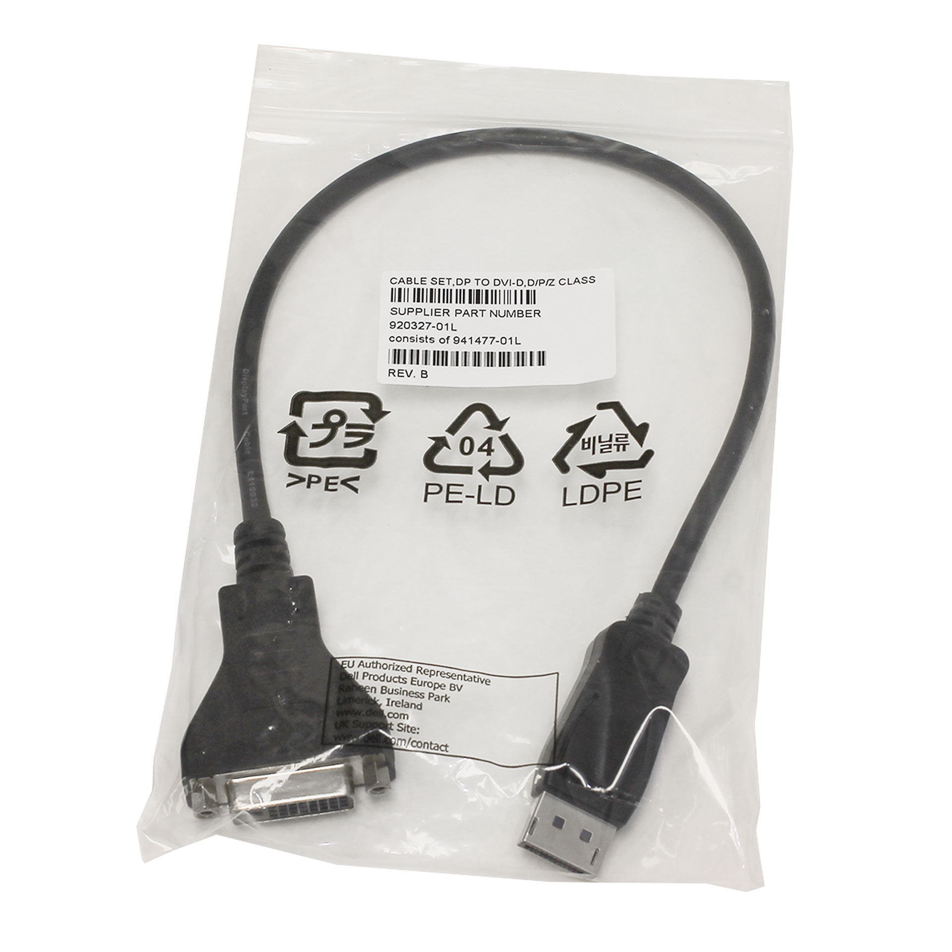 Wyse Dell DP to DVI-D D/P/Z Adapter Cable 920327-01L 941477-01L - Click Image to Close