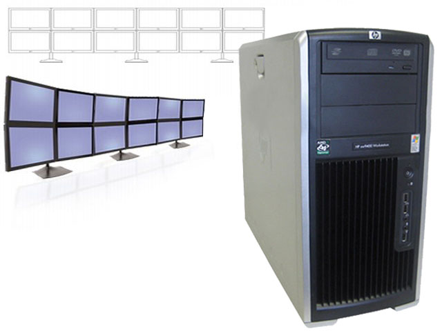 HP XW9400 - Dual CPU 3.0GHz/8GB 12 Monitor Video Wall Computer