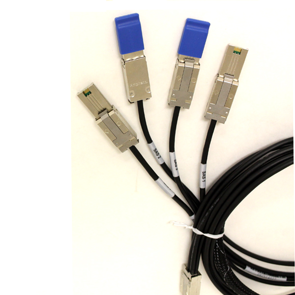 HP 2m External Mini-SAS to 4x1 Mini-SAS Cable AN975A - Click Image to Close