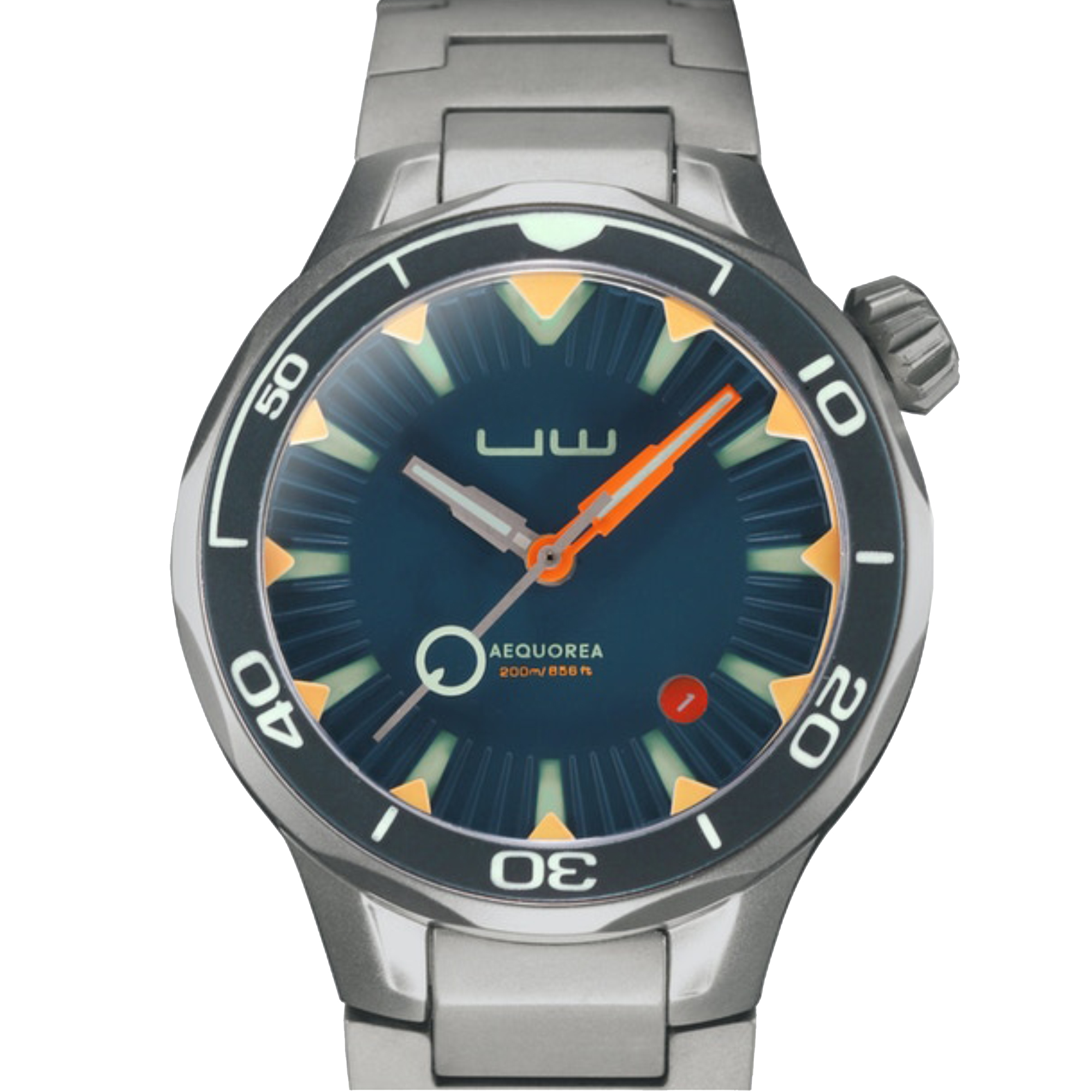 Aequorea UO02 Automatic Men's Diver Watch Blue Bezel / Blue Dial - Click Image to Close