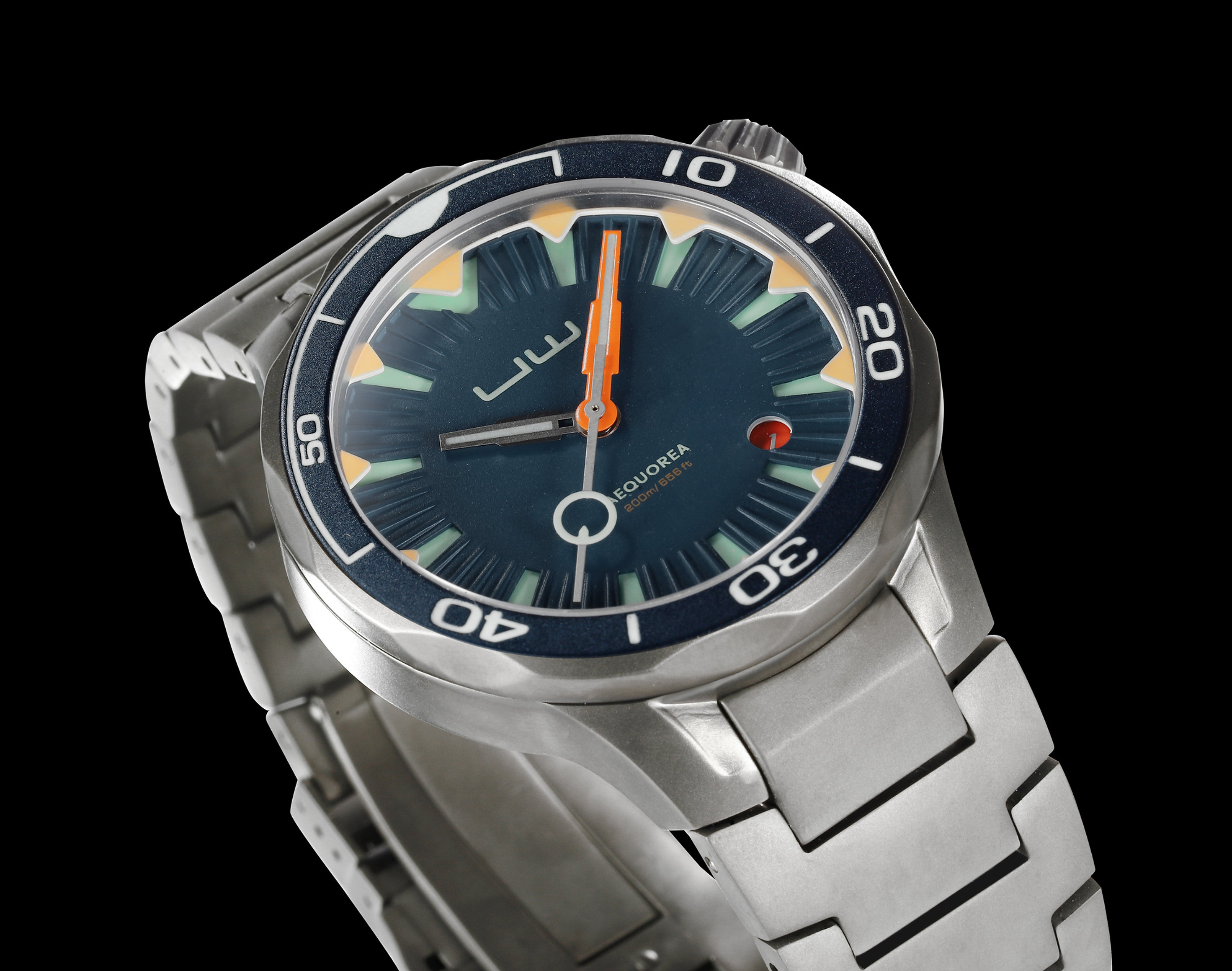 Aequorea UO02 Automatic Men's Diver Watch Blue Bezel / Blue Dial - Click Image to Close